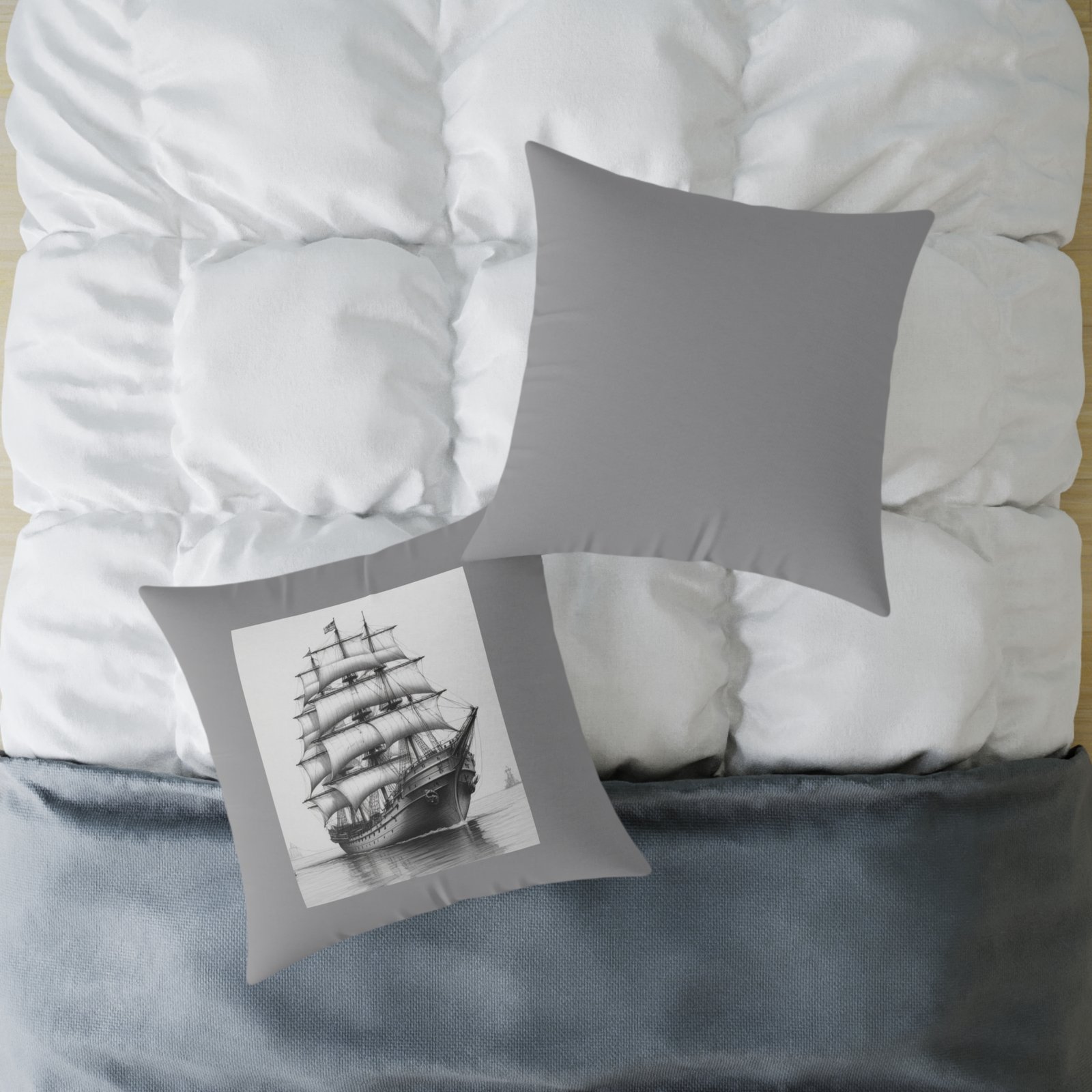 Ship Square Poly Canvas Pillow - Image 16