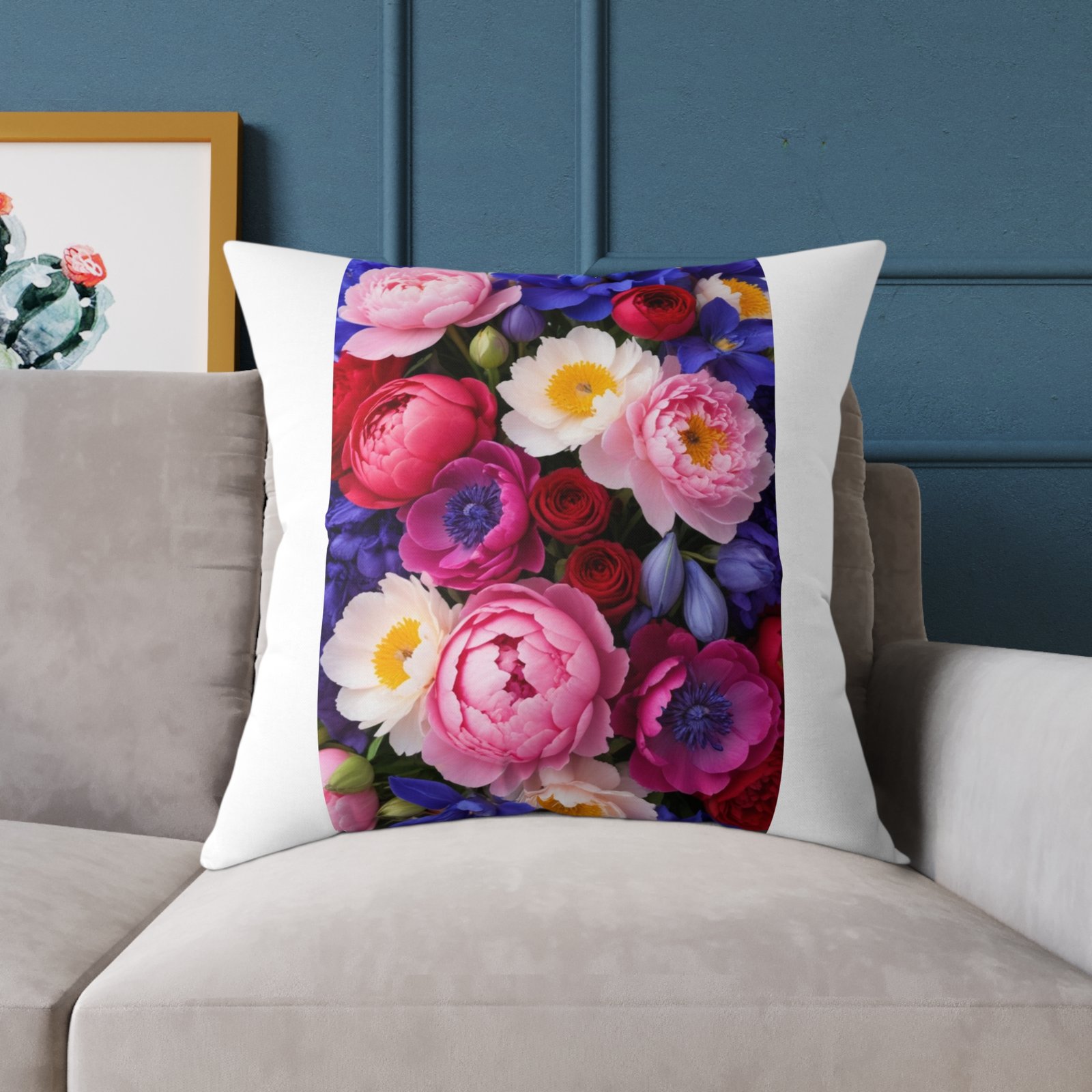 Flowers Square Poly Canvas Pillow - Image 19