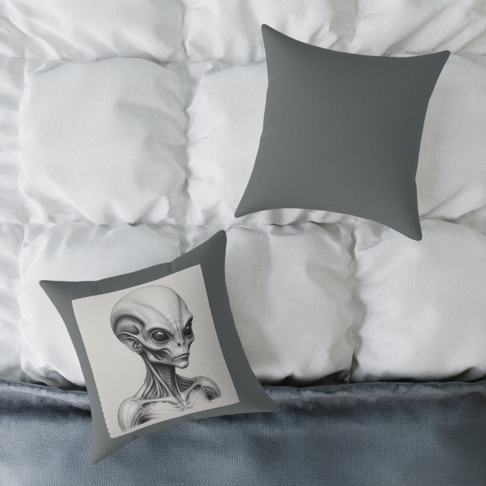 Alien Square Poly Canvas Pillow - Image 8