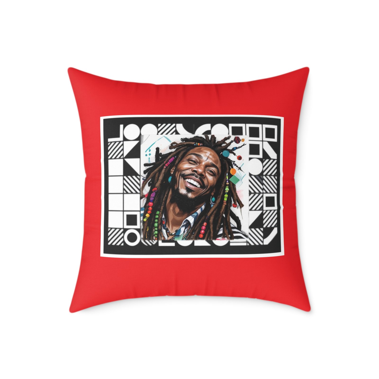 Rastafarian Square Poly Canvas Pillow - Image 13