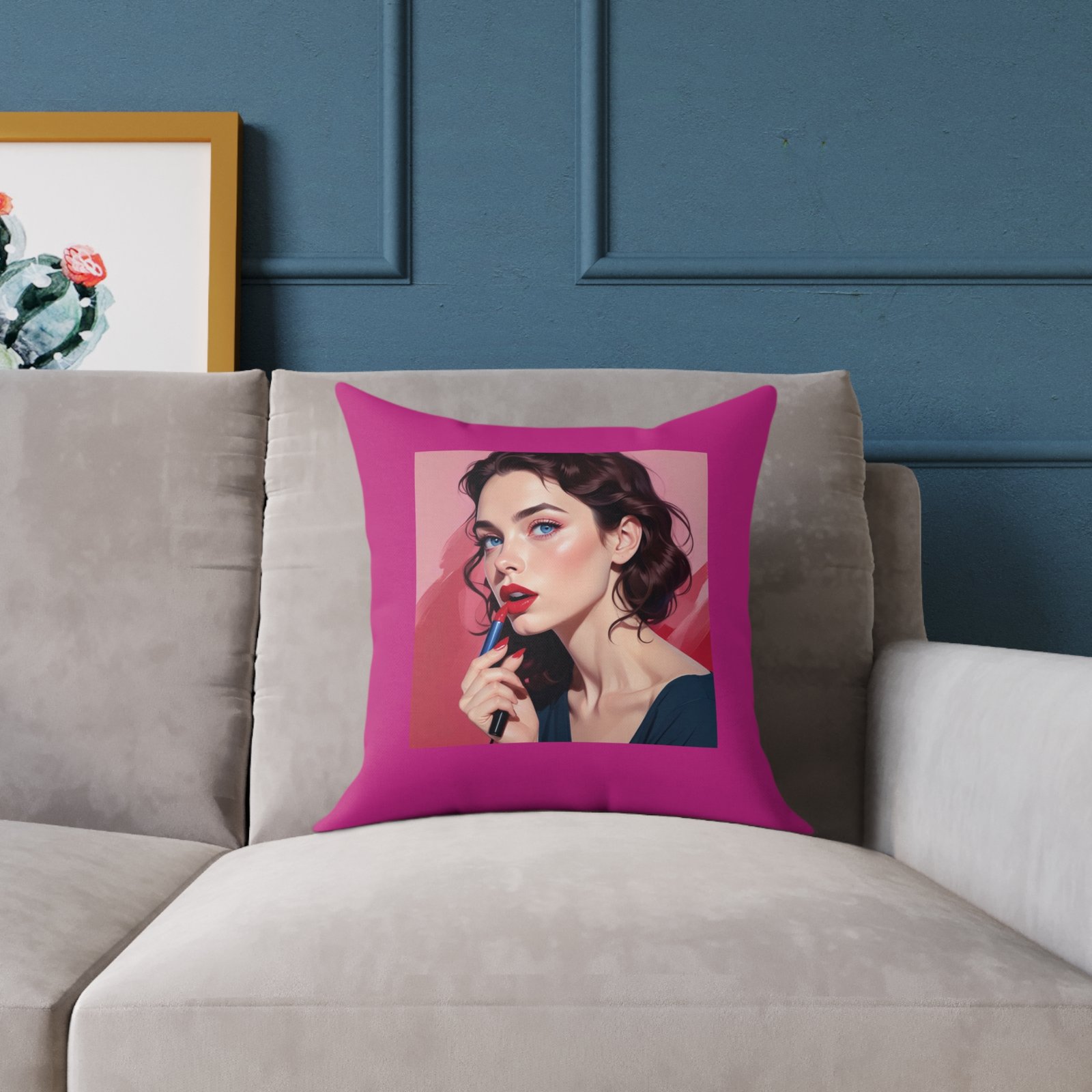 Nope Square Poly Canvas Pillow - Image 3