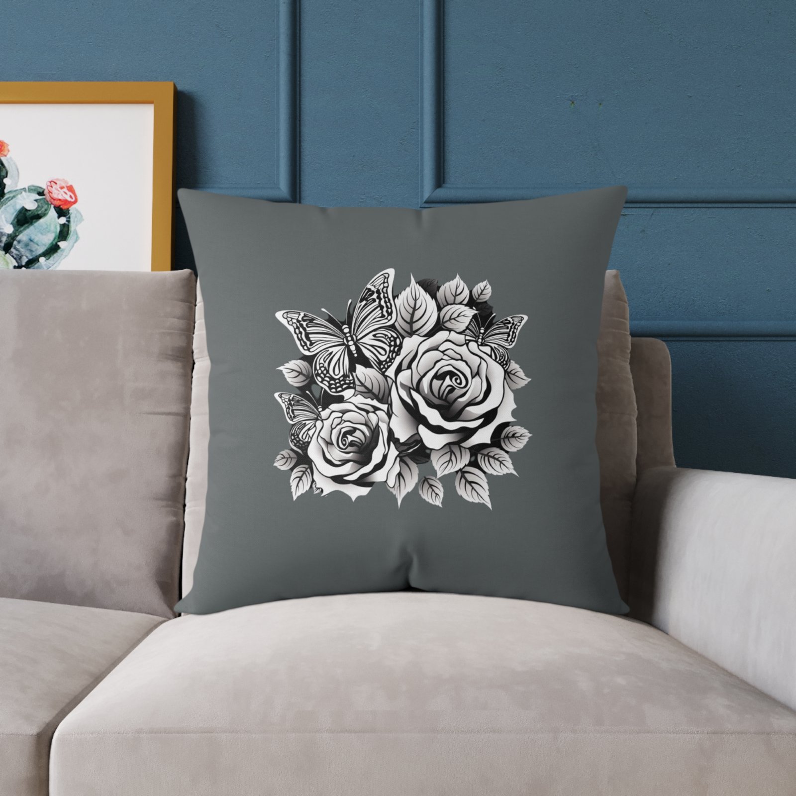 Butterfly Square Poly Canvas Pillow - Image 15