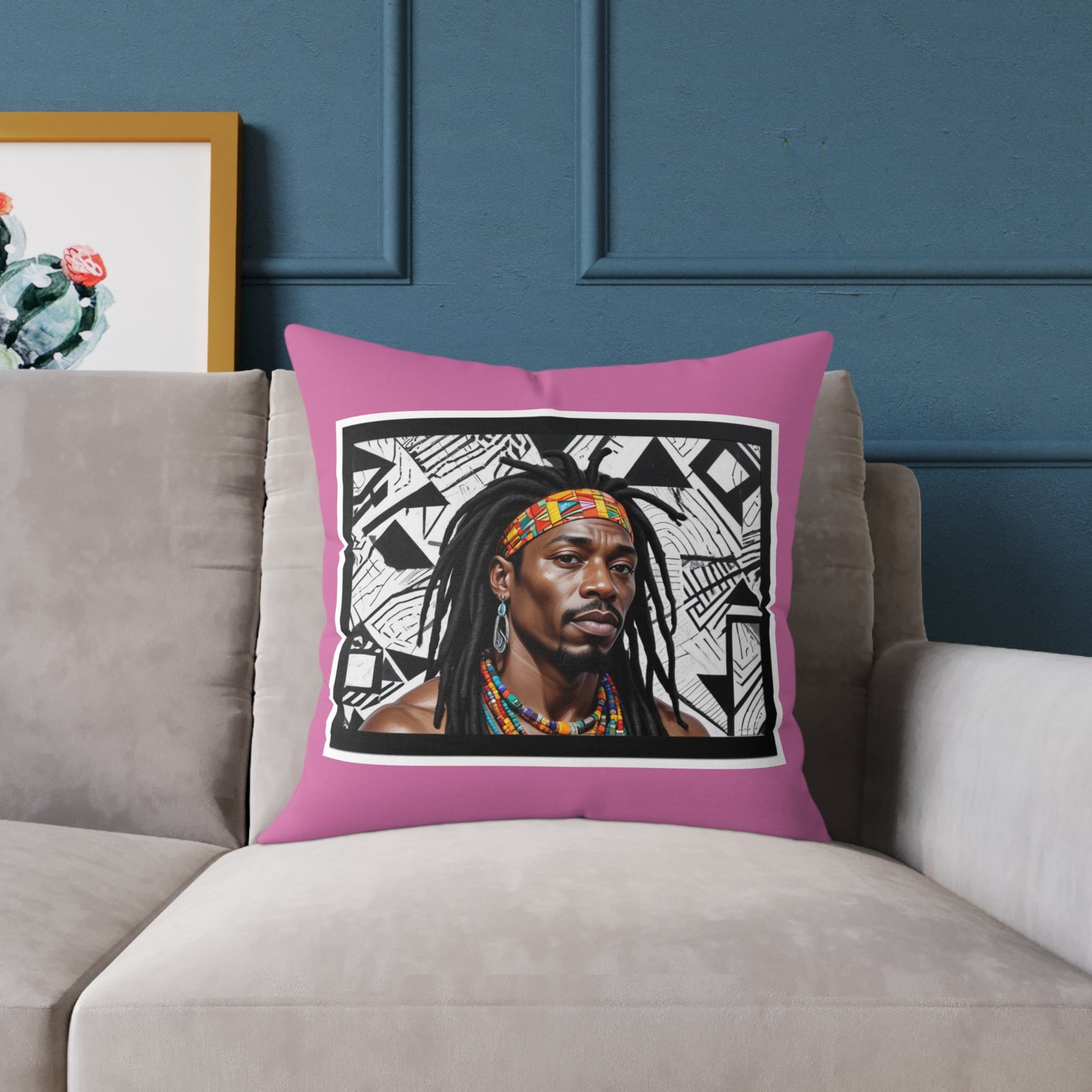 Rastafarian Square Poly Canvas Pillow - Image 11
