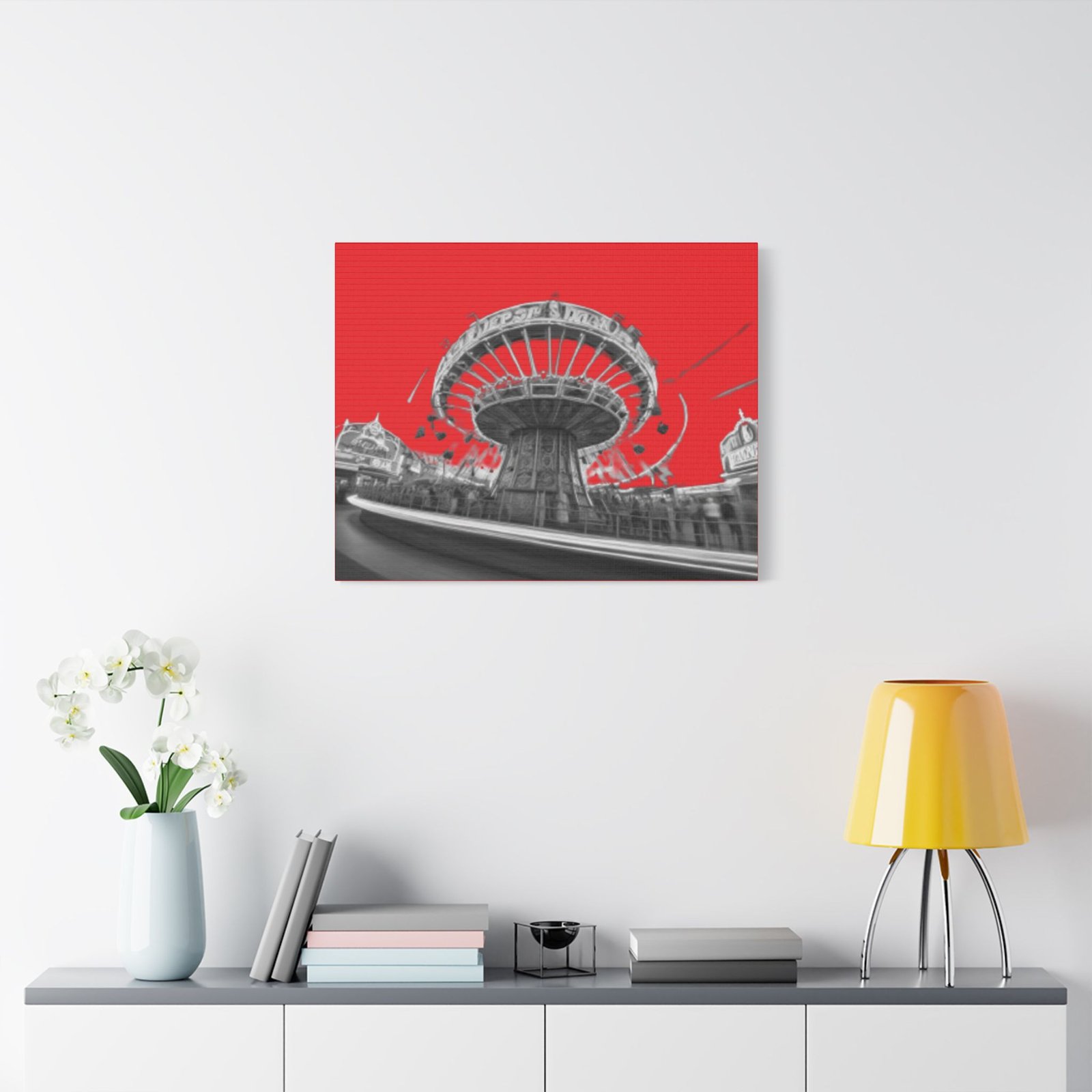 Fairground Fun Satin Canvas, Stretched - Image 11