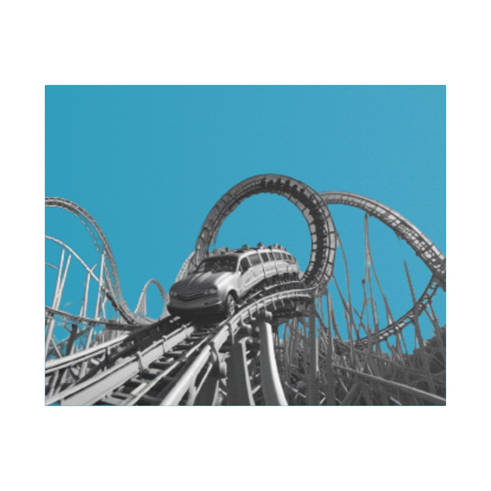 Fairground Fun Satin Canvas, Stretched - Image 9