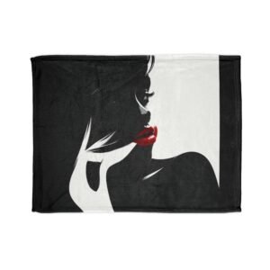 Black And White Soft Polyester Blanket