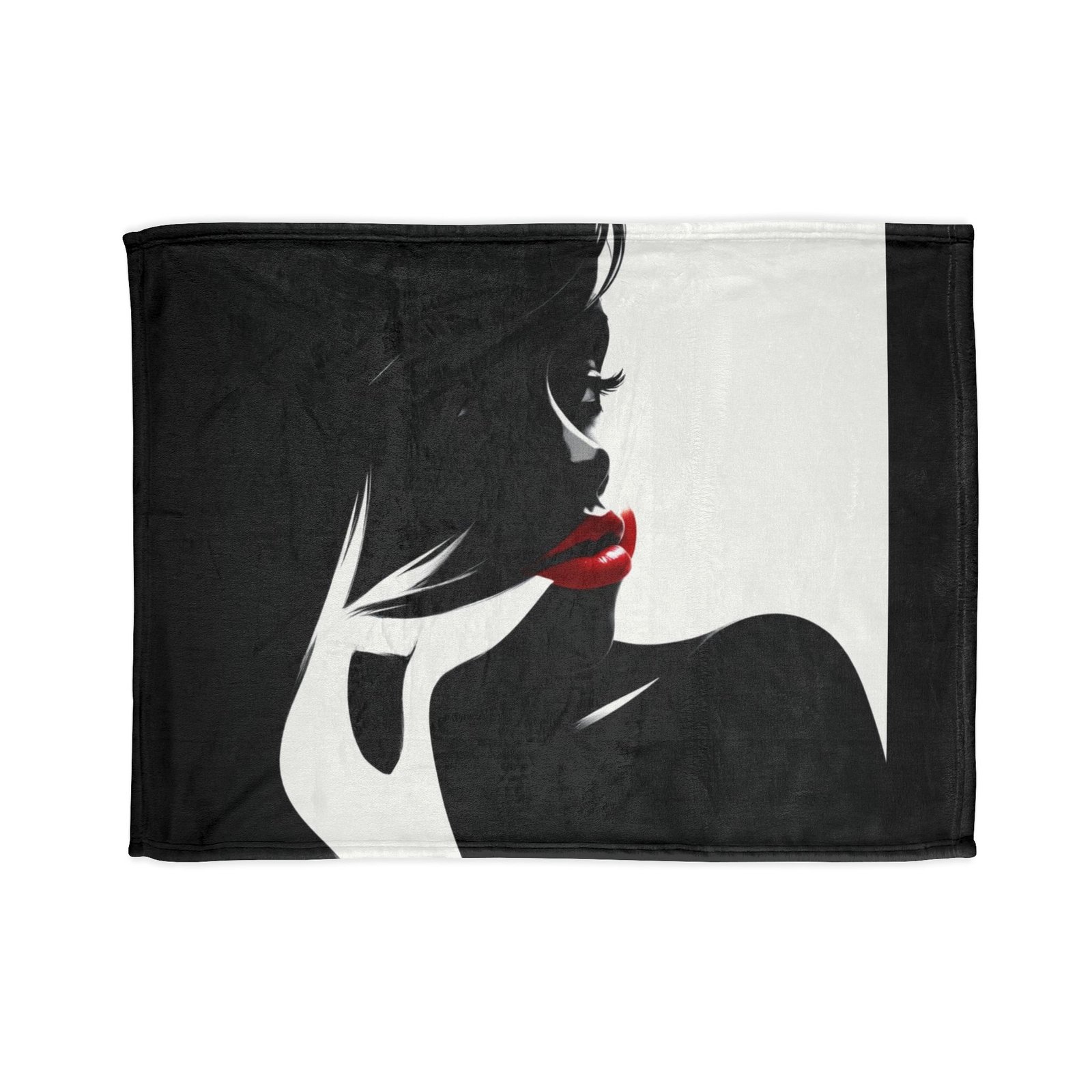 Black And White Soft Polyester Blanket