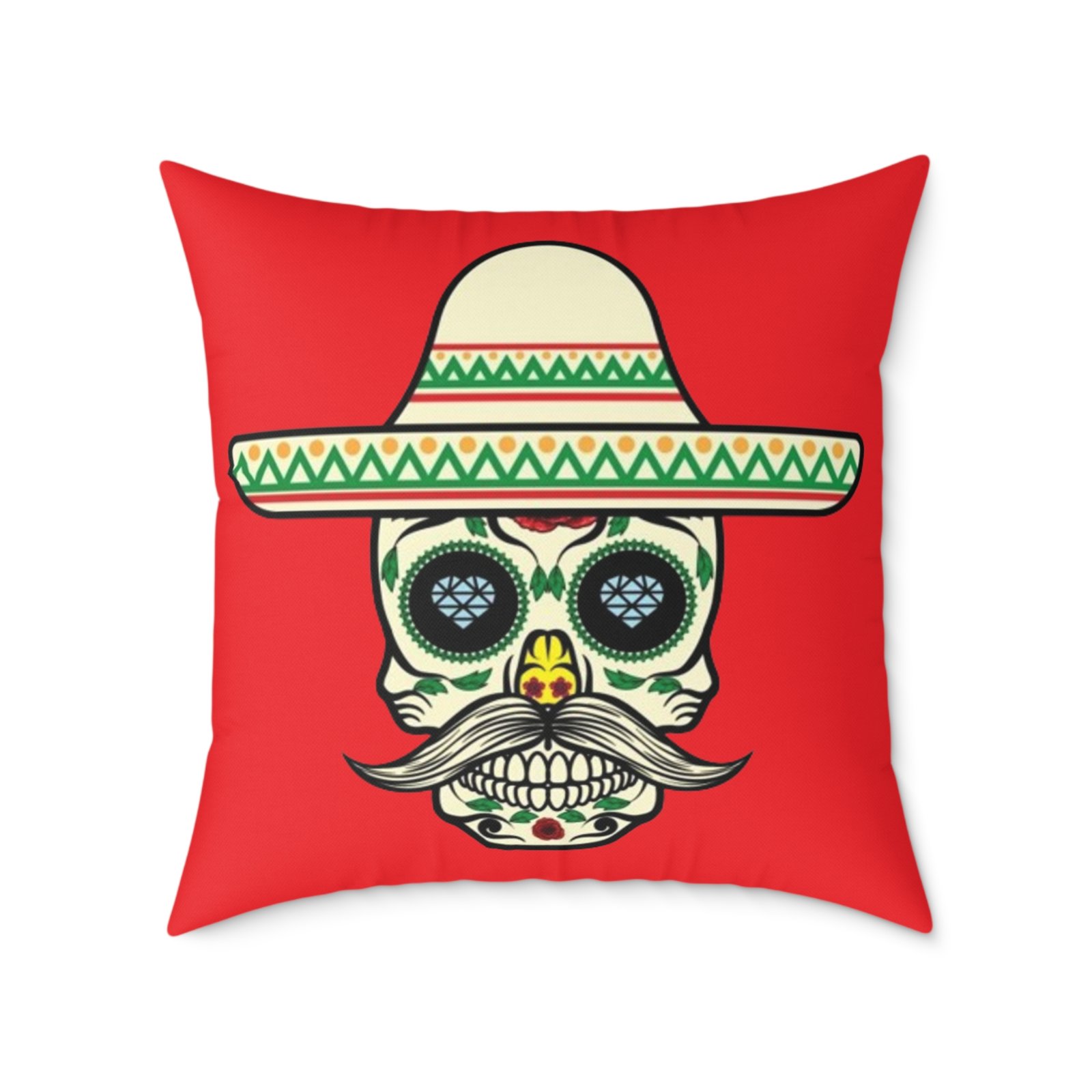 Mexican Tattoo Square Poly Canvas Pillow - Image 17