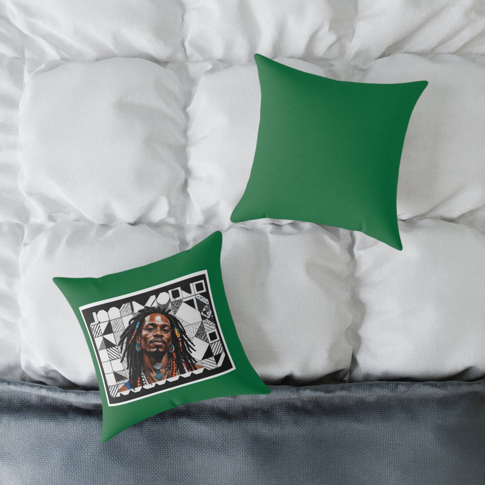 Rastafarian Square Poly Canvas Pillow - Image 4