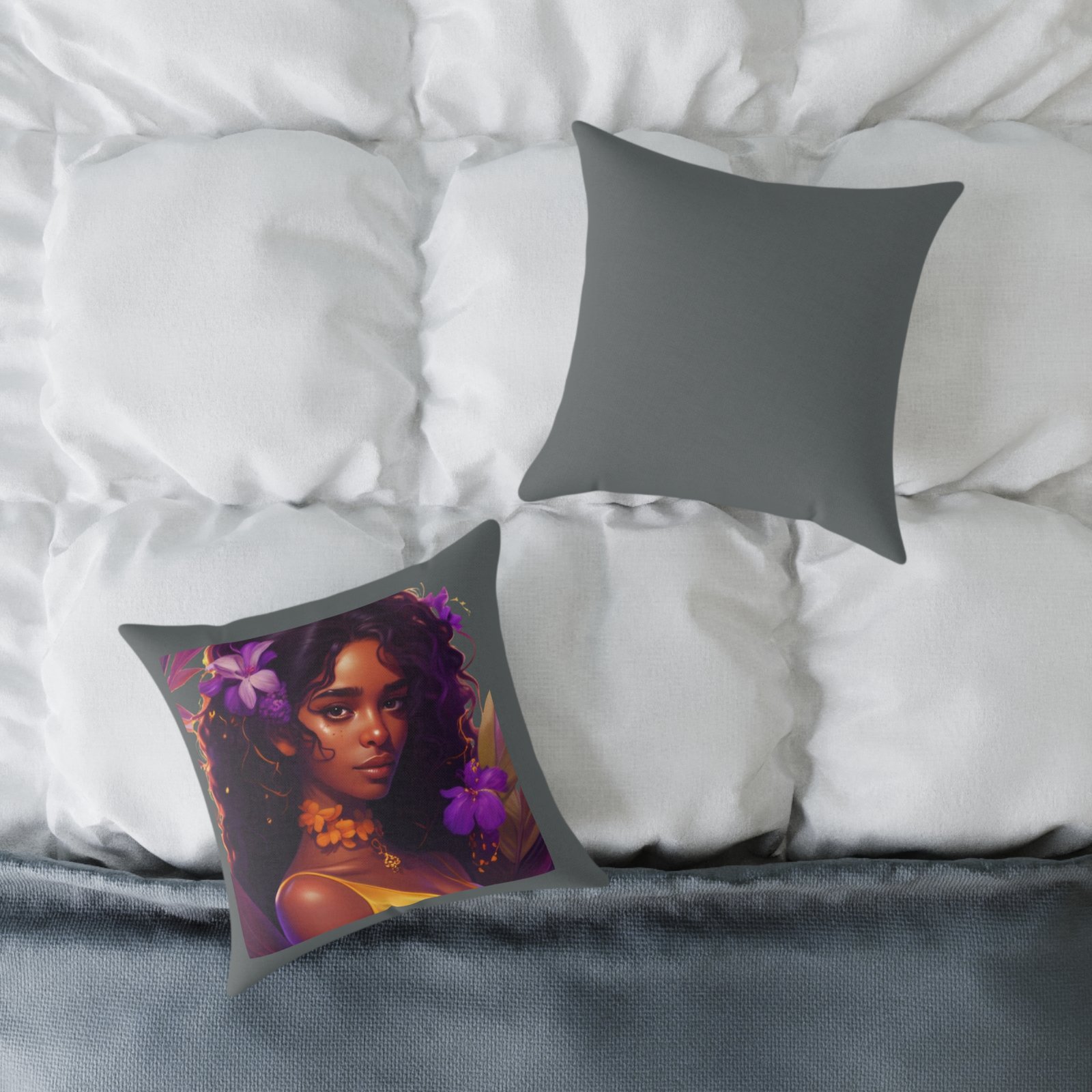 Charming Square Poly Canvas Pillow - Image 4