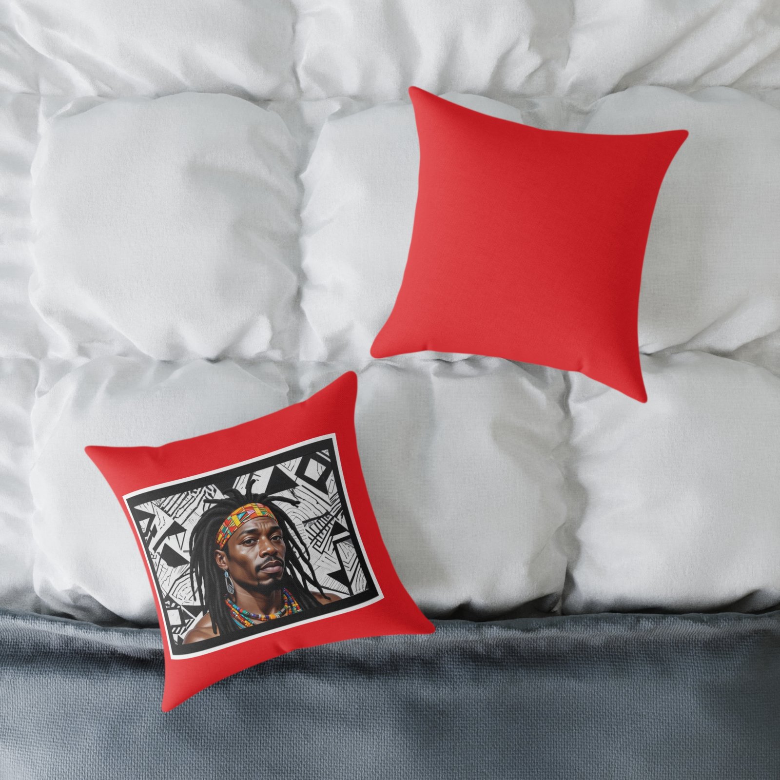 Rastafarian Square Poly Canvas Pillow - Image 4