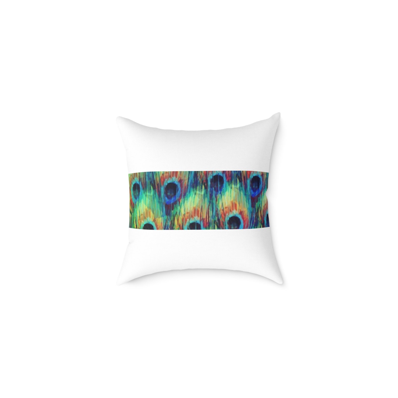 Pea cock Prin t Cushion G ift Square Poly Canvas Pillow Pea cock Prin t , G ift Cushion, Lounge Cushion, Bedroom Cushion, Cushion G ift , ,