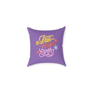 Best Mum Square Poly Canvas Pillow