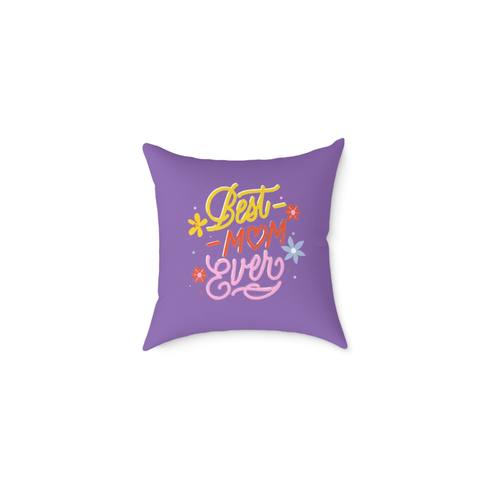 Best Mum Square Poly Canvas Pillow