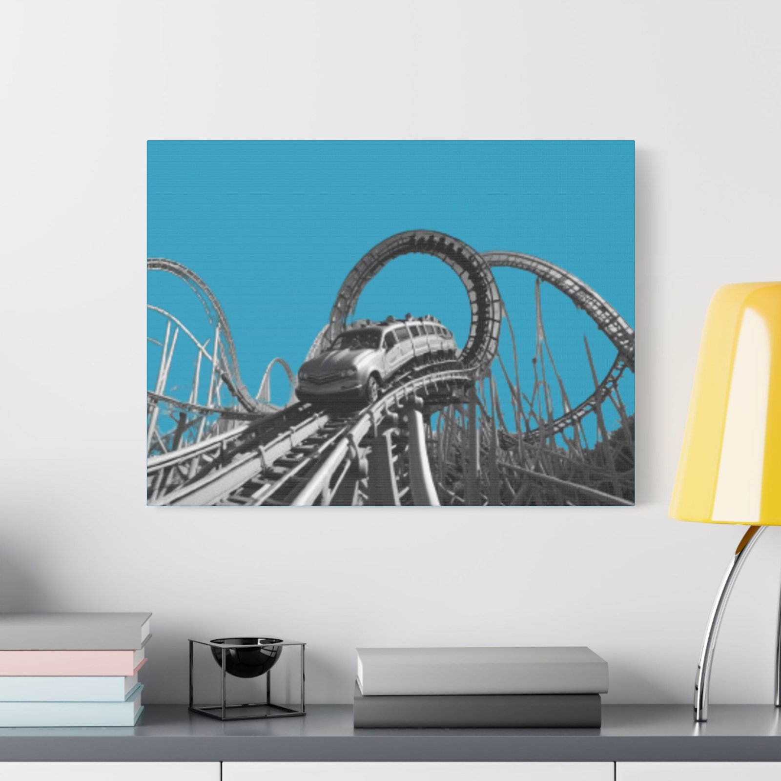 Fairground Fun Satin Canvas, Stretched - Image 7