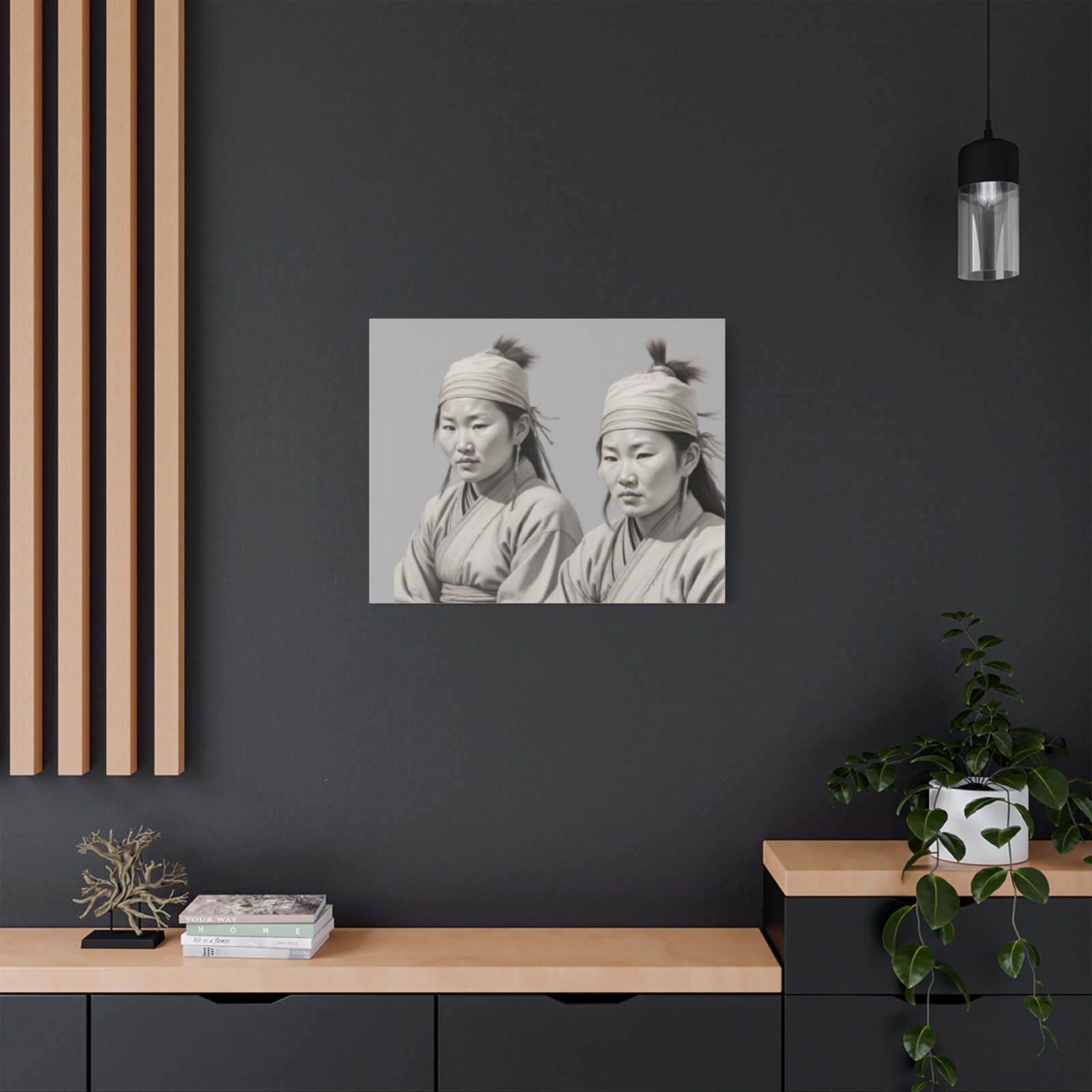 Geisha Girl Satin Canvas, Stretched - Image 12