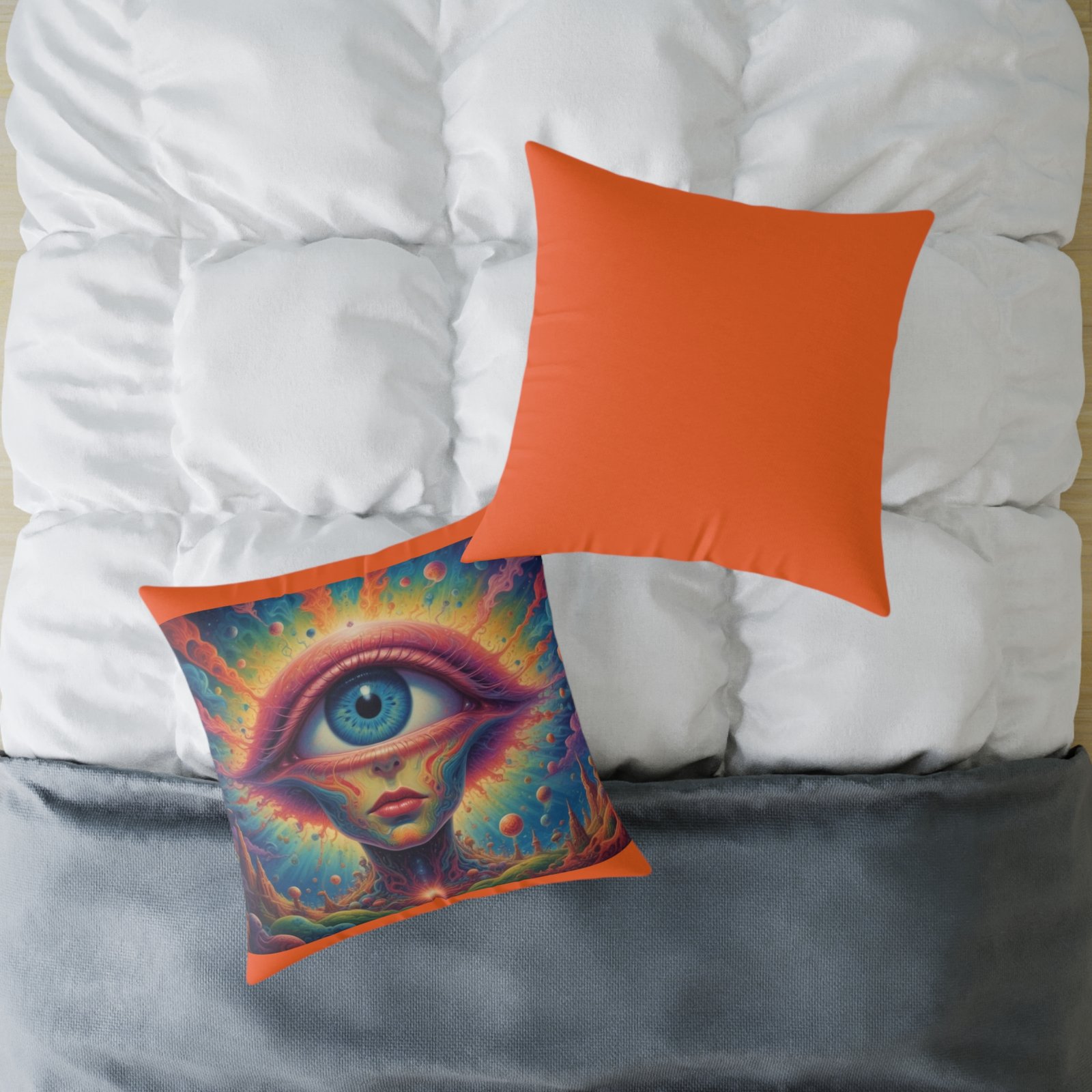 Psychadelic Square Poly Canvas Pillow - Image 16