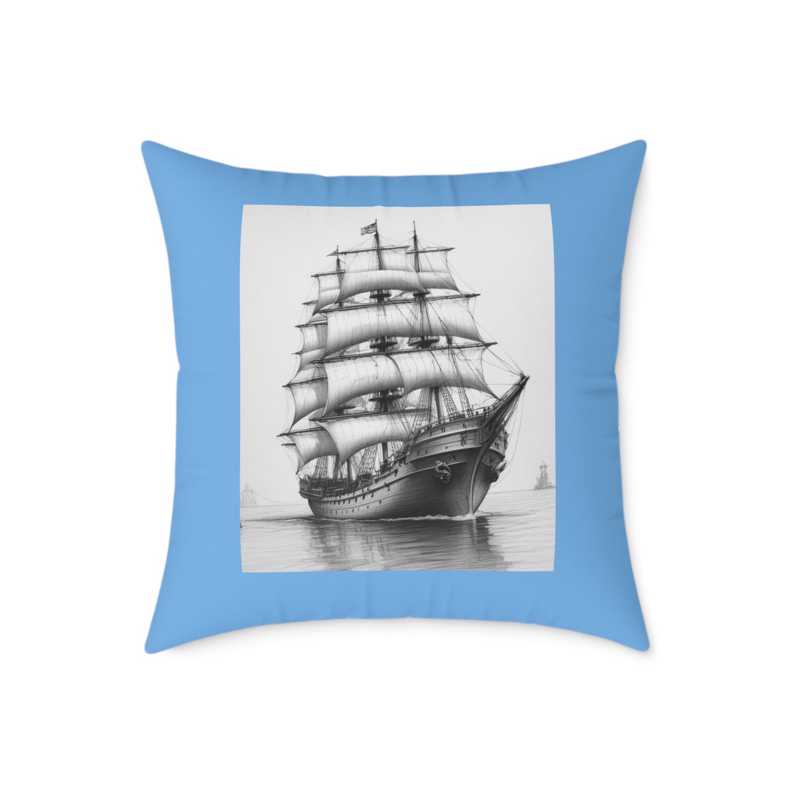 Ship Square Poly Canvas Pillow - Image 13
