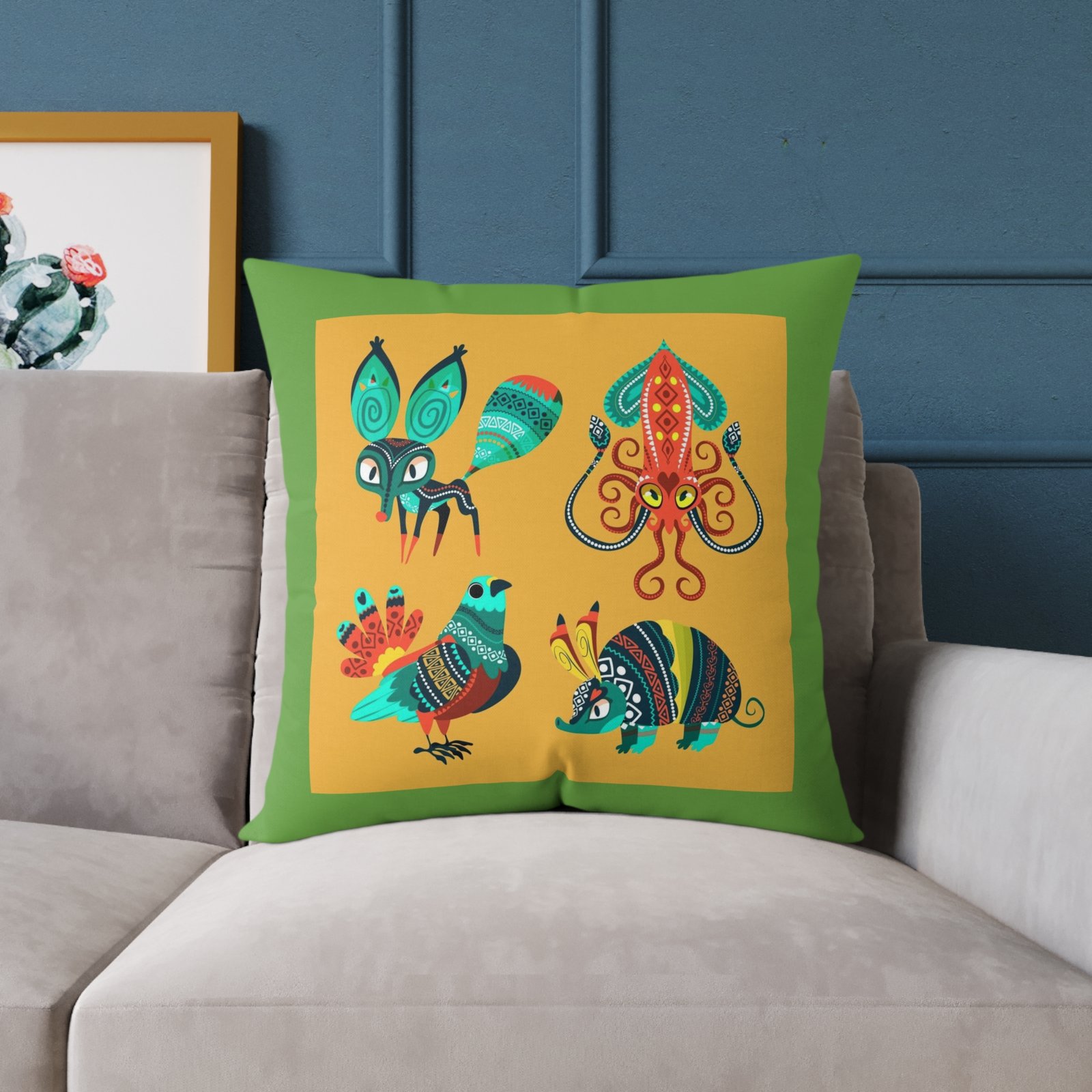 Mexico Square Poly Canvas Pillow - Image 15