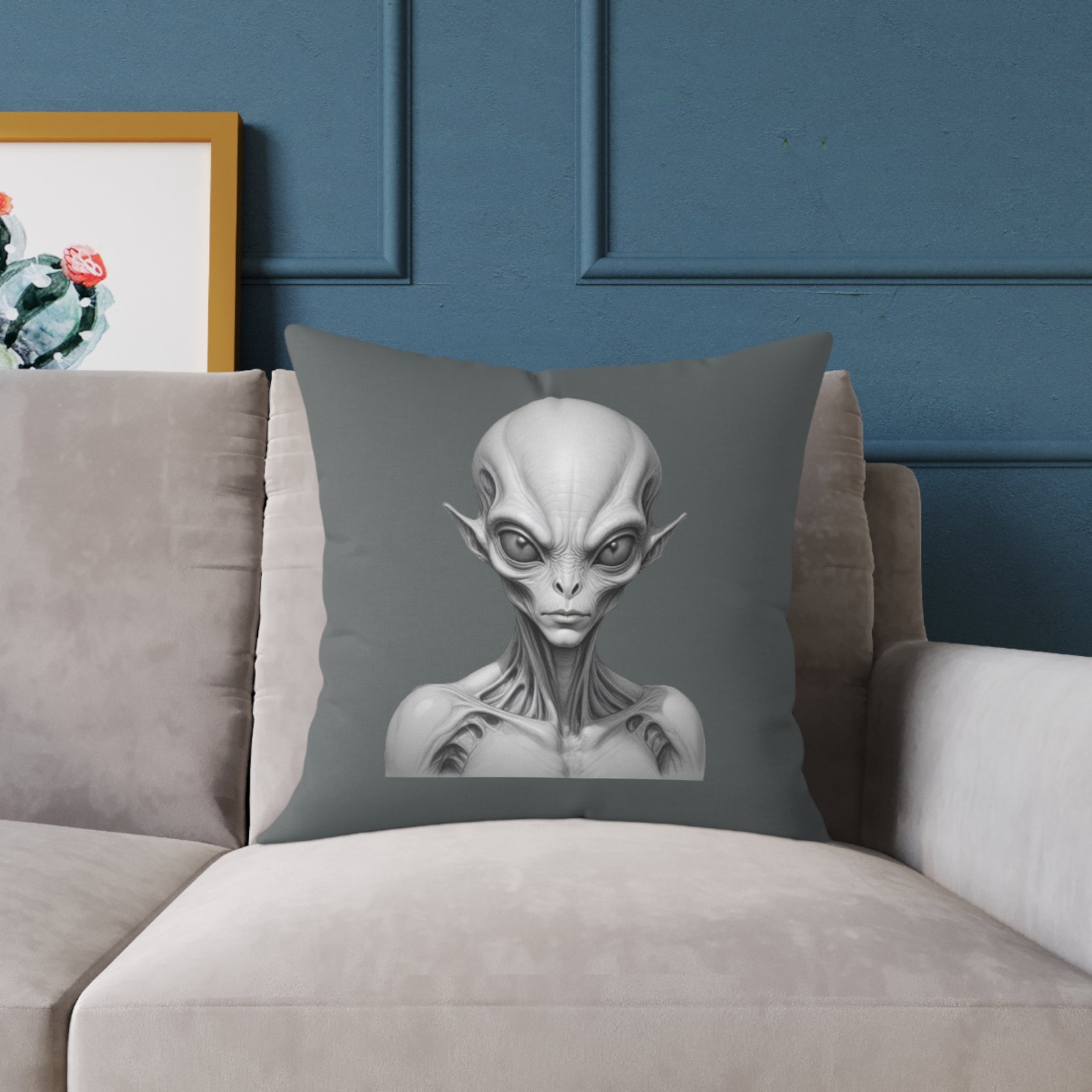 Alien Square Poly Canvas Pillow - Image 11