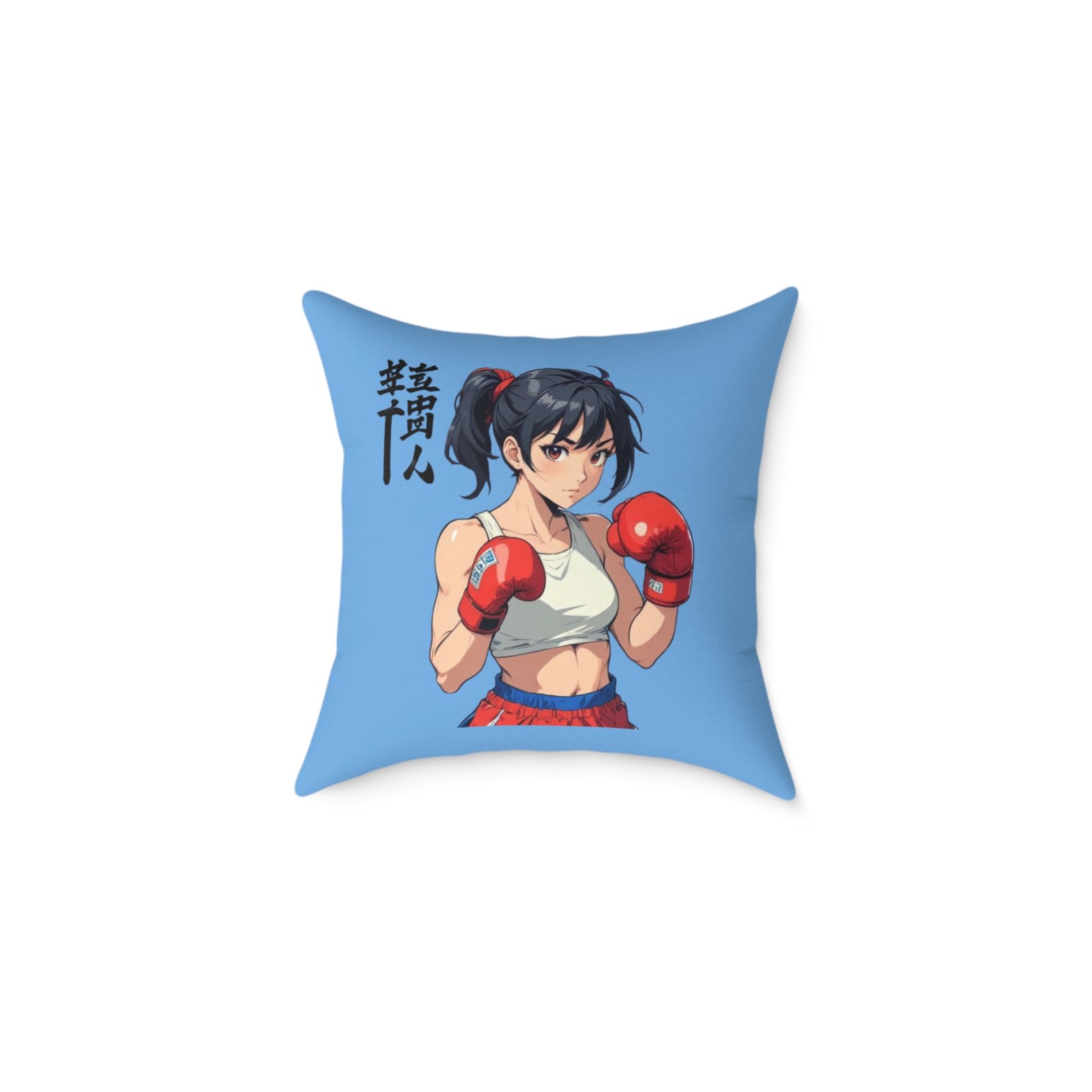 Boxing Square Poly Canvas Pillow - Image 5