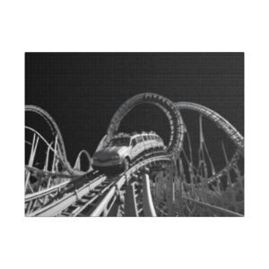 Fairground Fun Satin Canvas, Stretched