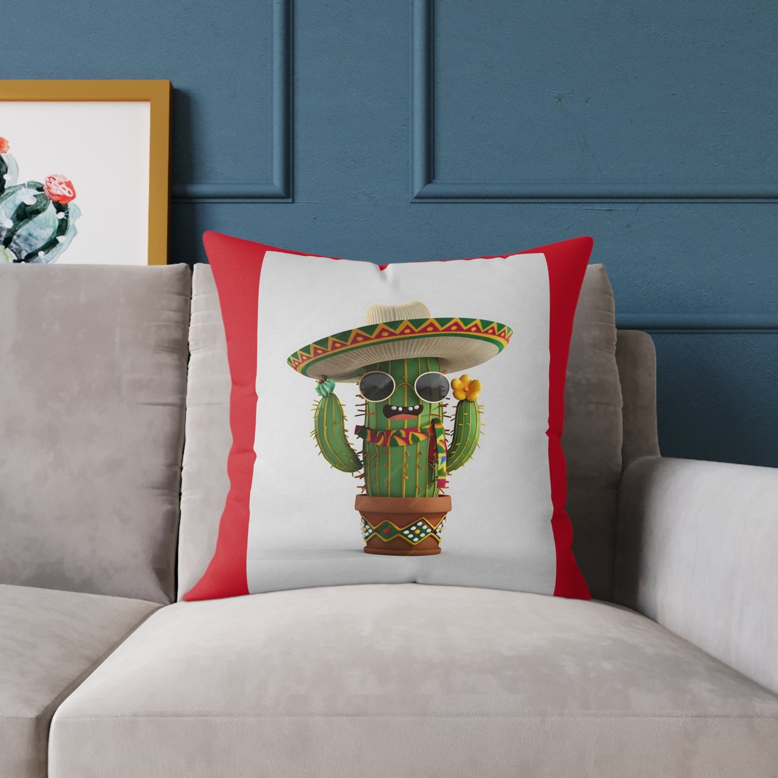 Mexico Square Poly Canvas Pillow - Image 11