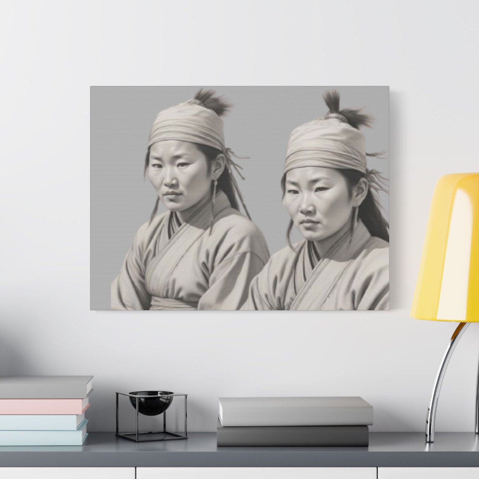 Geisha Girl Satin Canvas, Stretched - Image 7