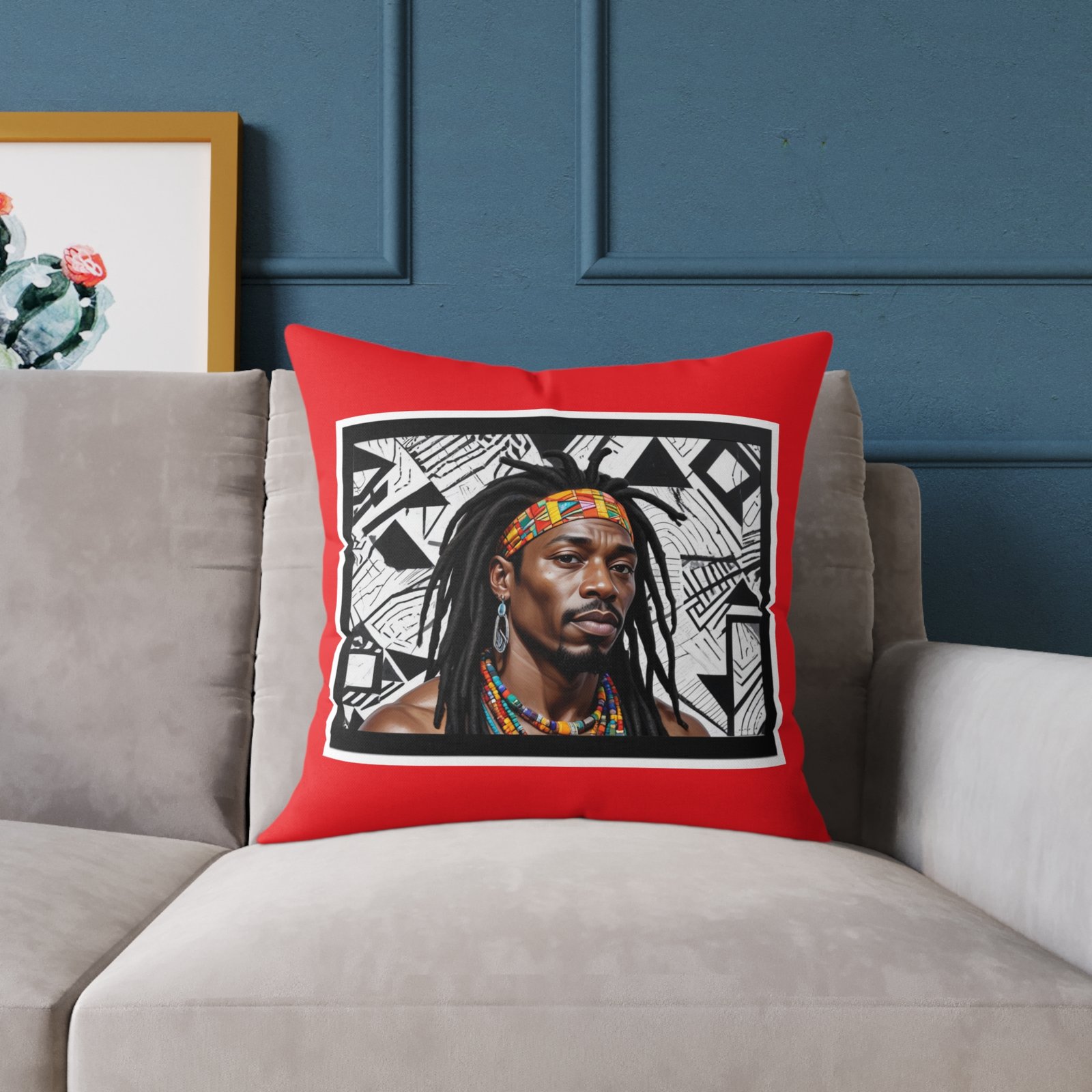 Rastafarian Square Poly Canvas Pillow - Image 11