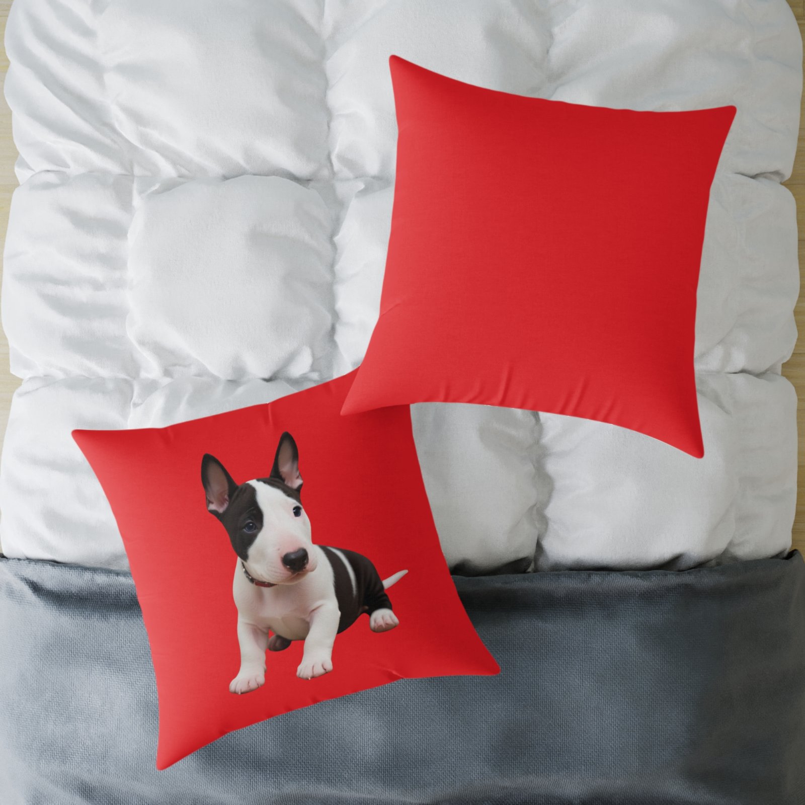 English Bull Terrier Square Poly Canvas Pillow - Image 20