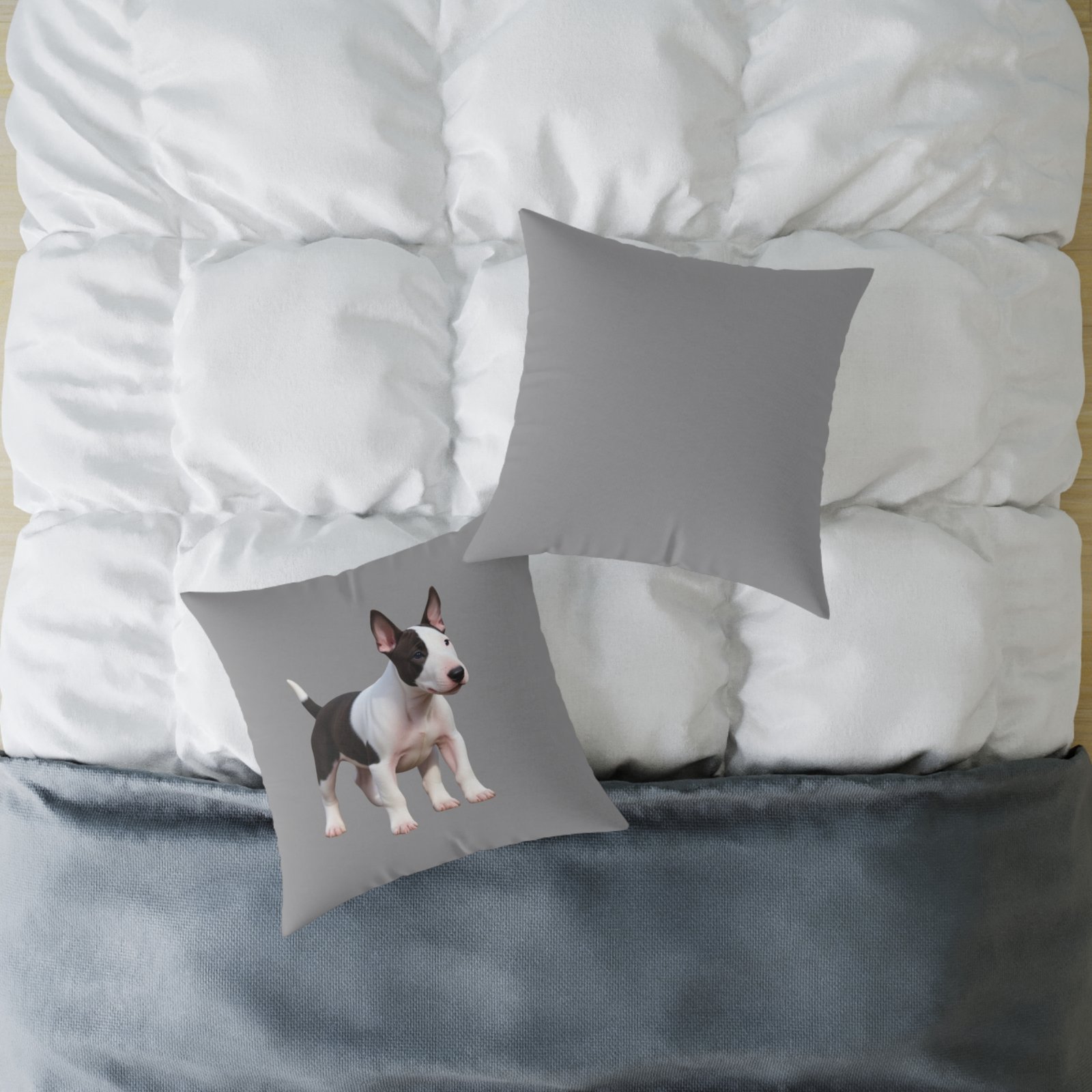 English Bull Terrier Square Poly Canvas Pillow - Image 12