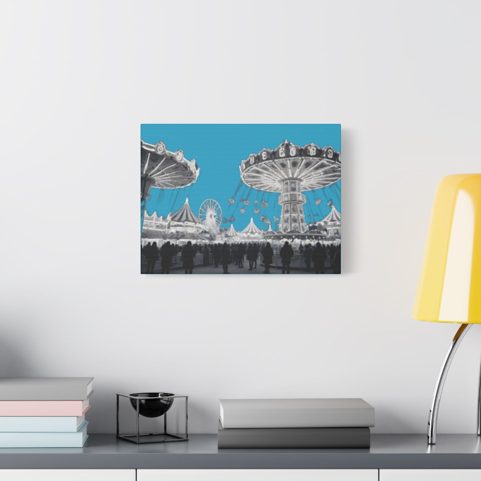 Fairground Fun Satin Canvas, Stretched - Image 3