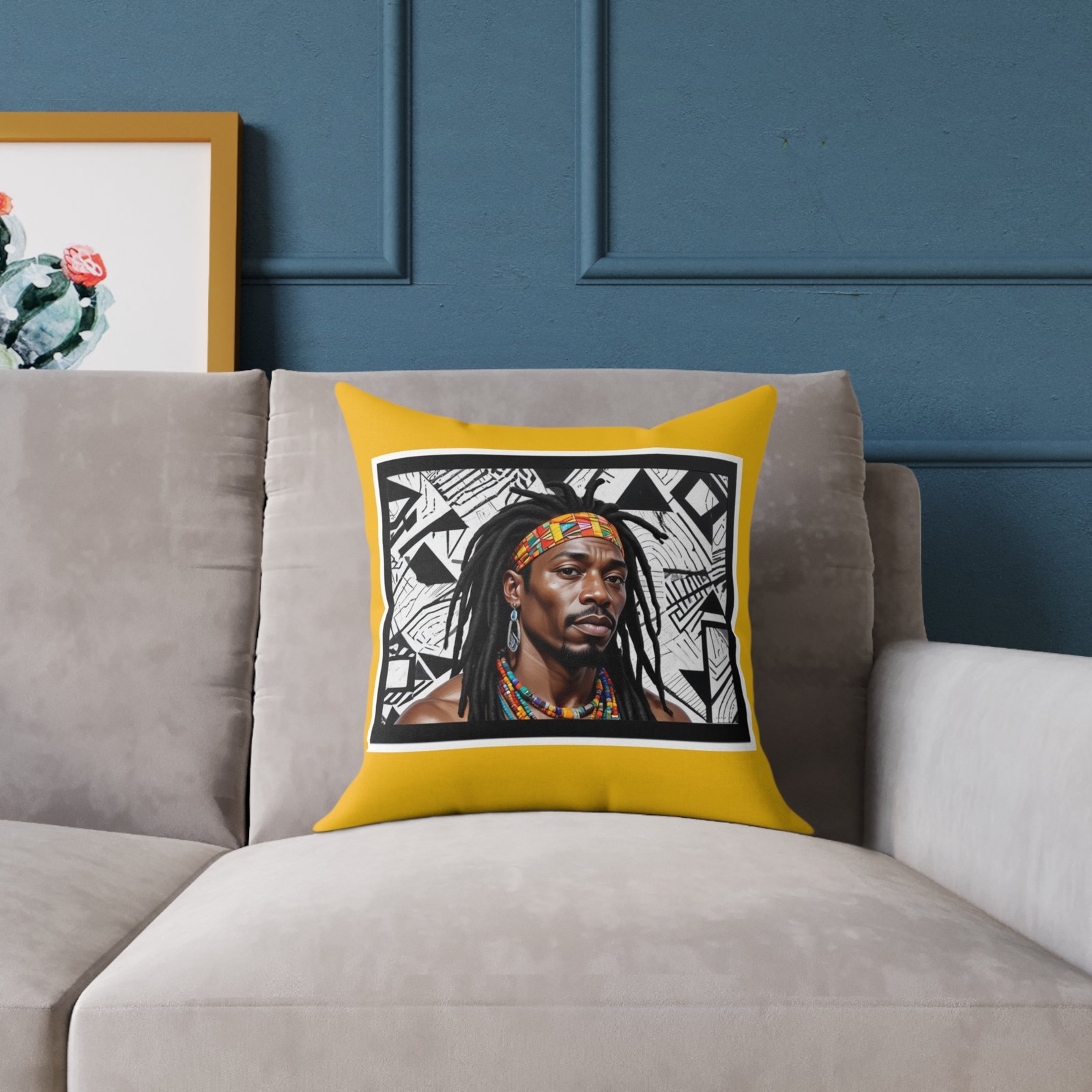 Rastafarian Square Poly Canvas Pillow - Image 3