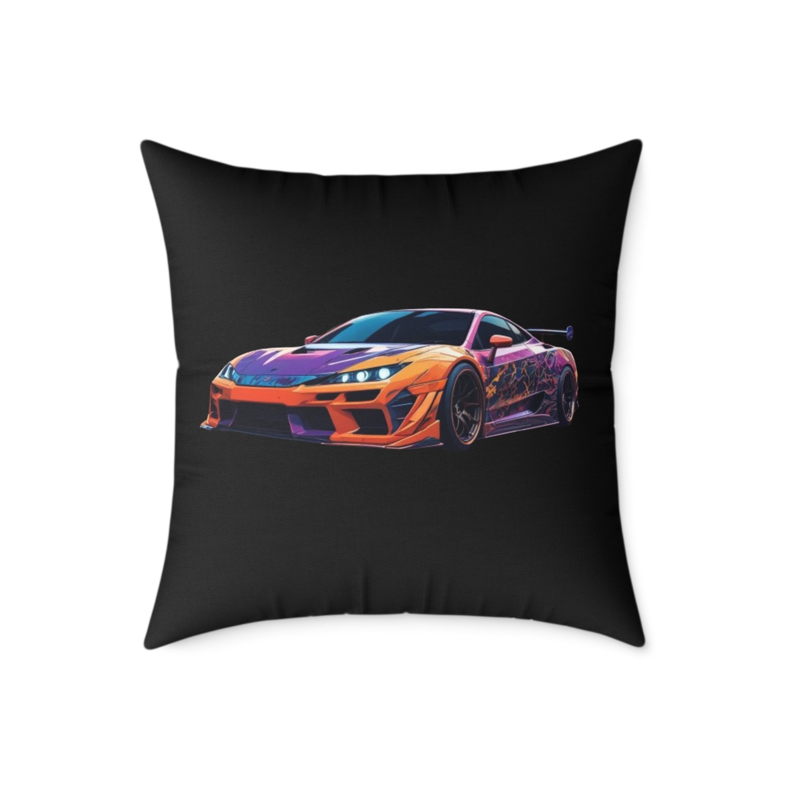 Fast Car Design Square Poly Canvas Pillow - Image 13