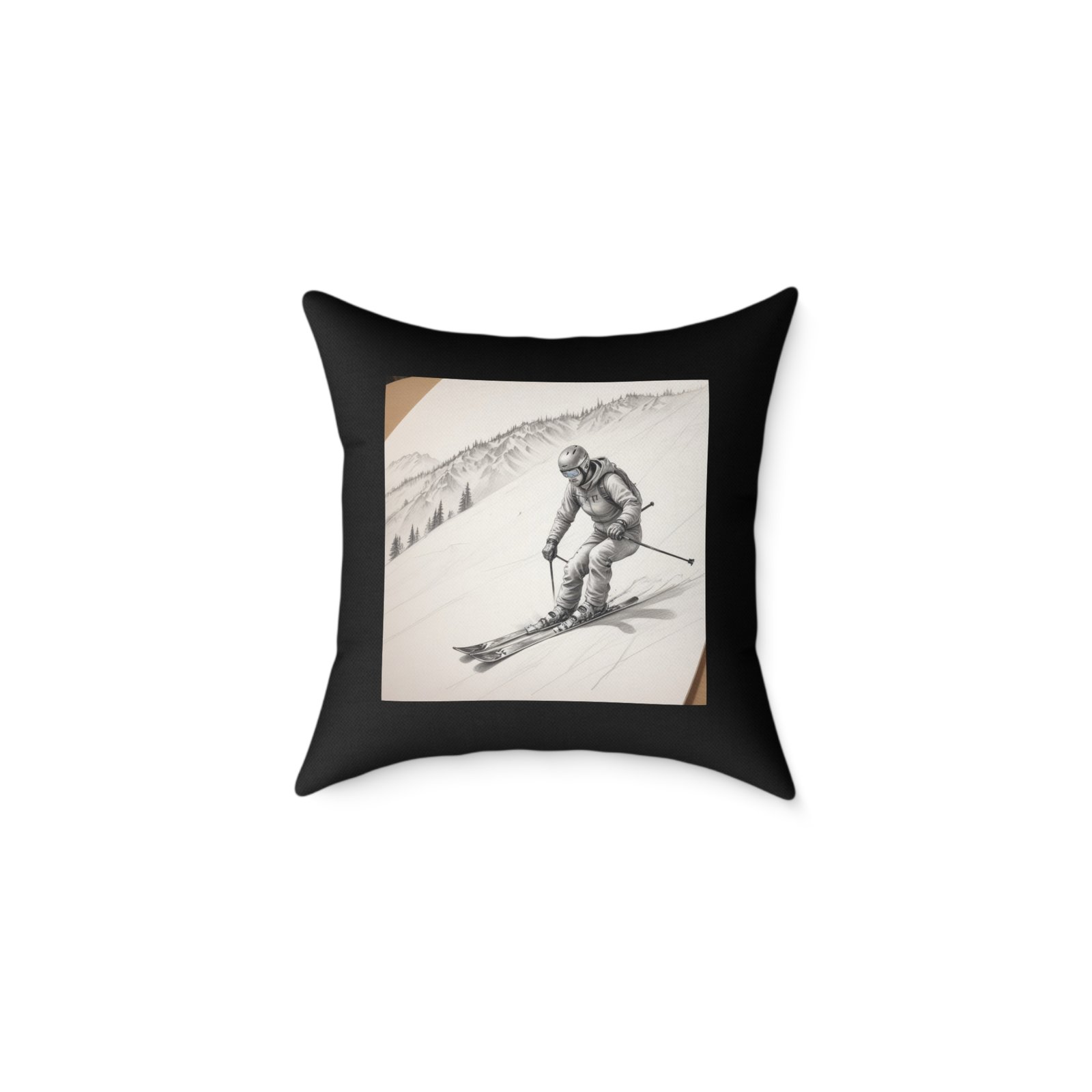 Golfing Square Poly Canvas Pillow - Image 5