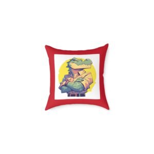 Dinassaur Square Poly Canvas Pillow