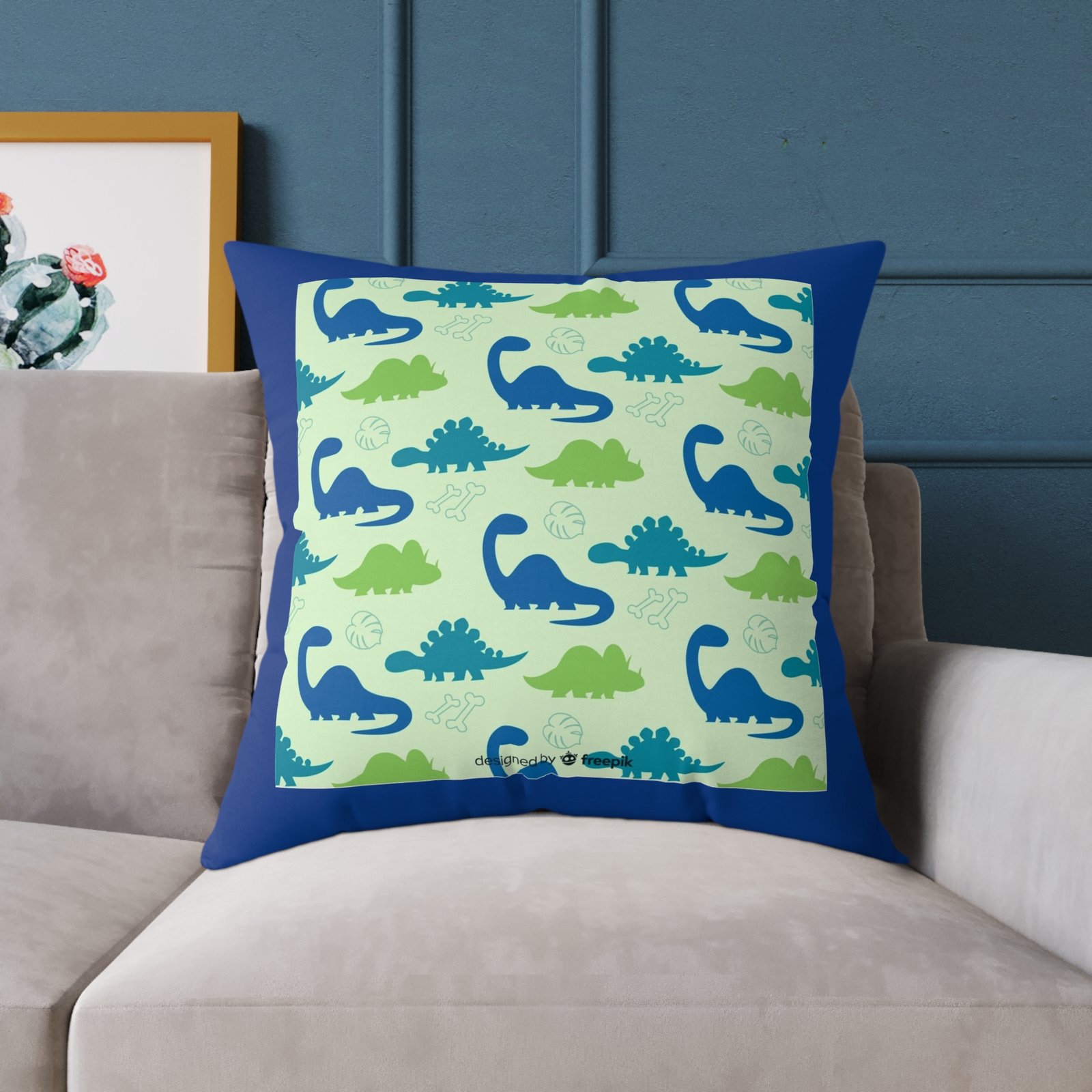 Dinassaur Square Poly Canvas Pillow - Image 19