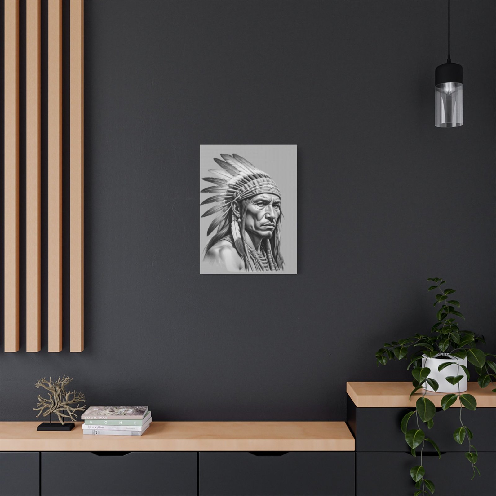 Apache Satin Canvas, Stretched - Image 12