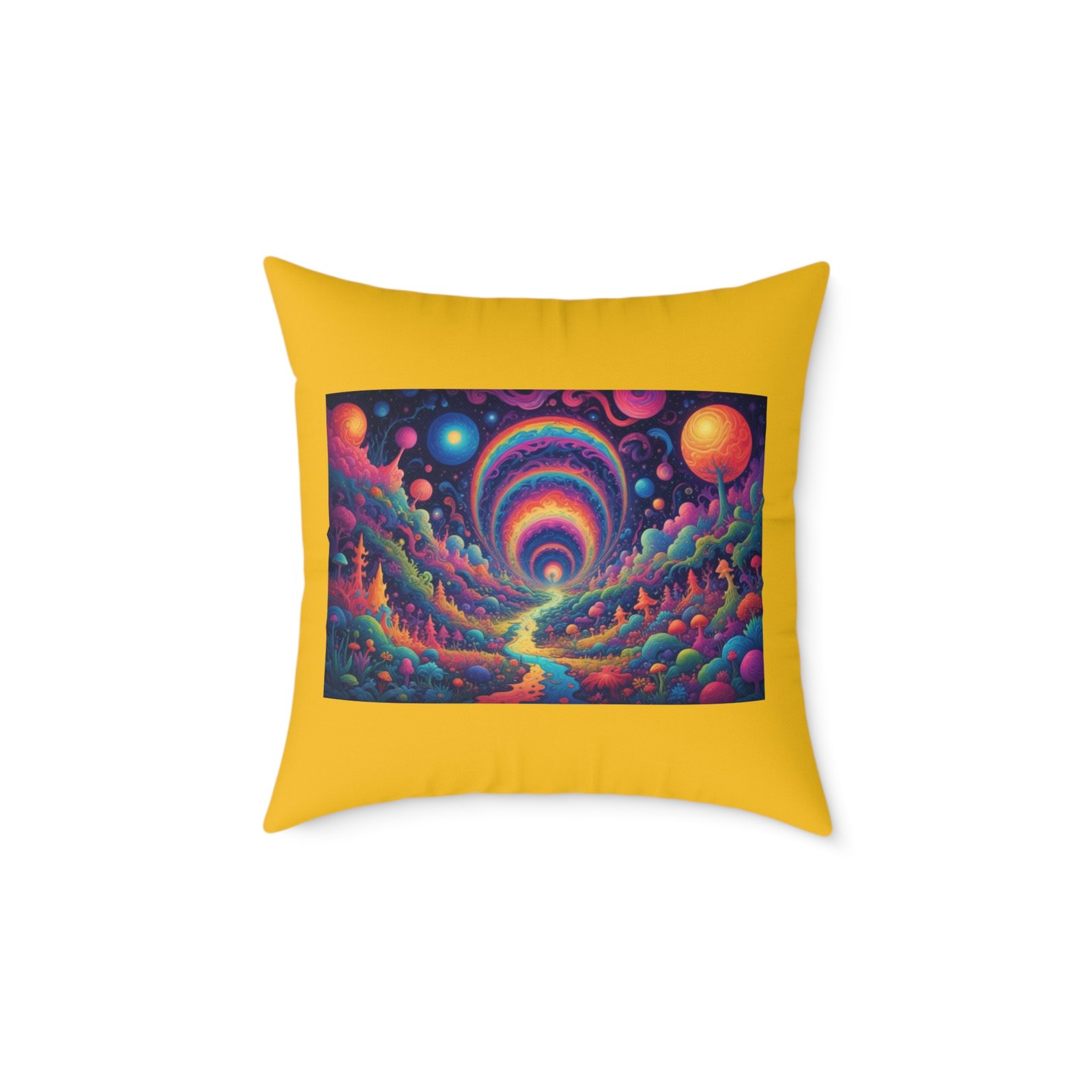 Psychadelic Square Poly Canvas Pillow - Image 9