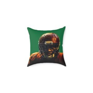 American Football Square Poly Canvas Pillow
