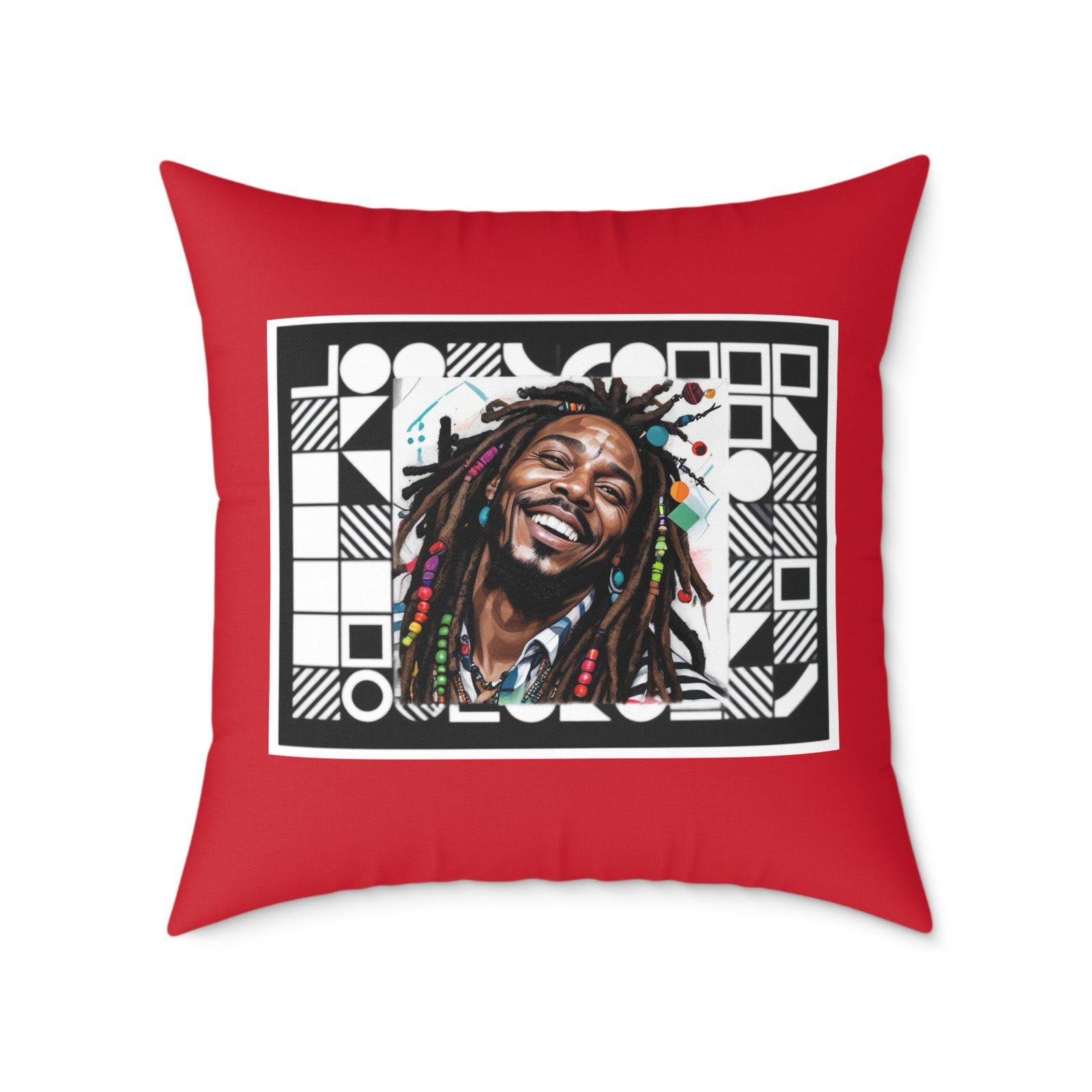 Rastafarian Square Poly Canvas Pillow - Image 17