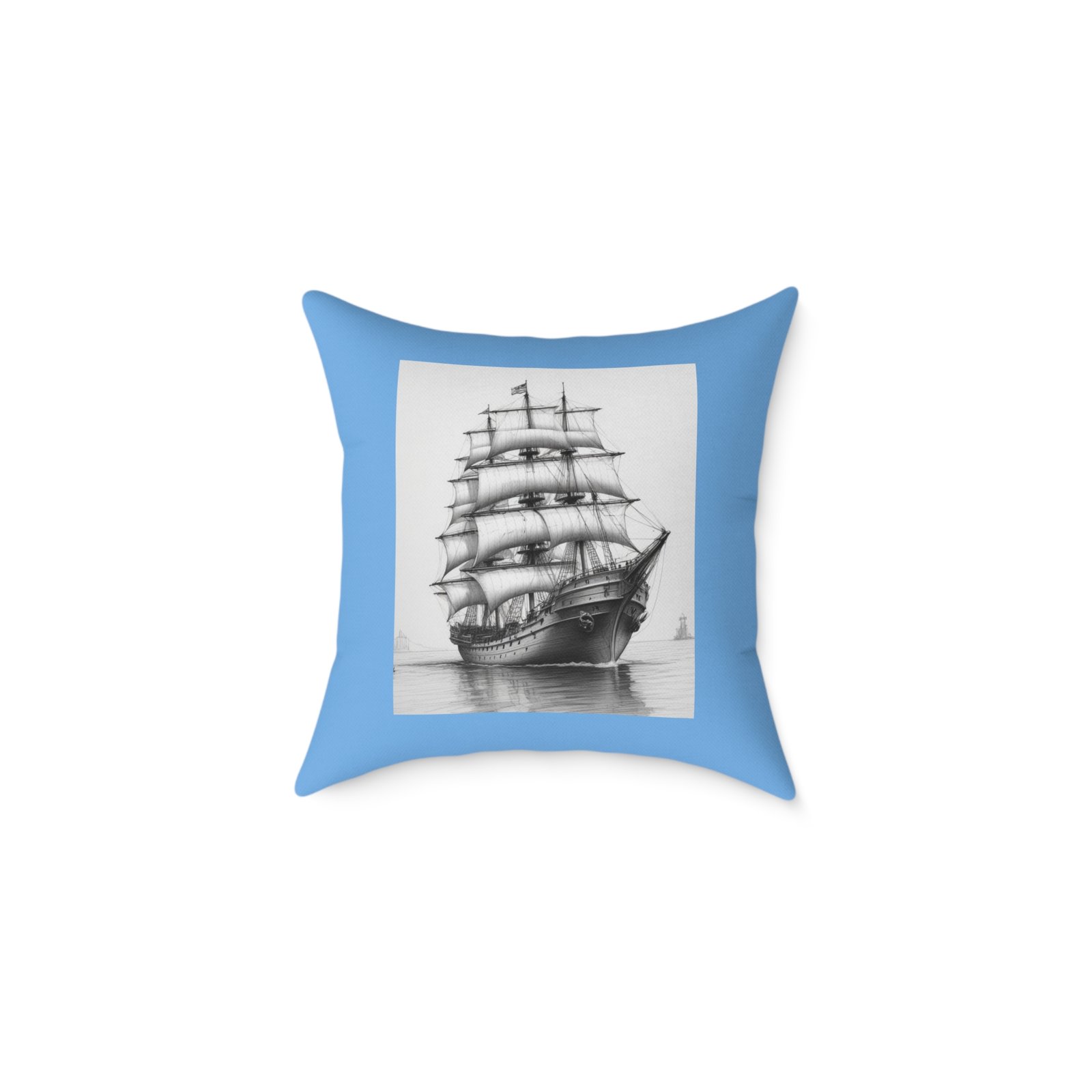 Ship Square Poly Canvas Pillow - Image 5