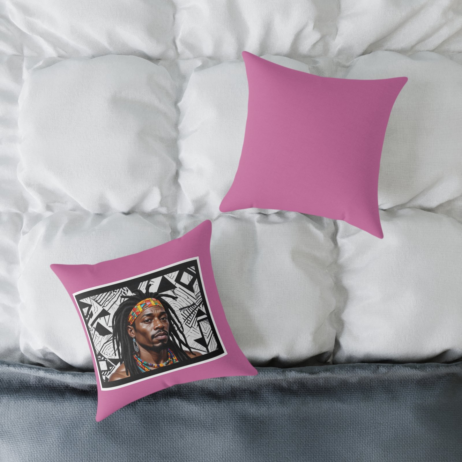 Rastafarian Square Poly Canvas Pillow - Image 4