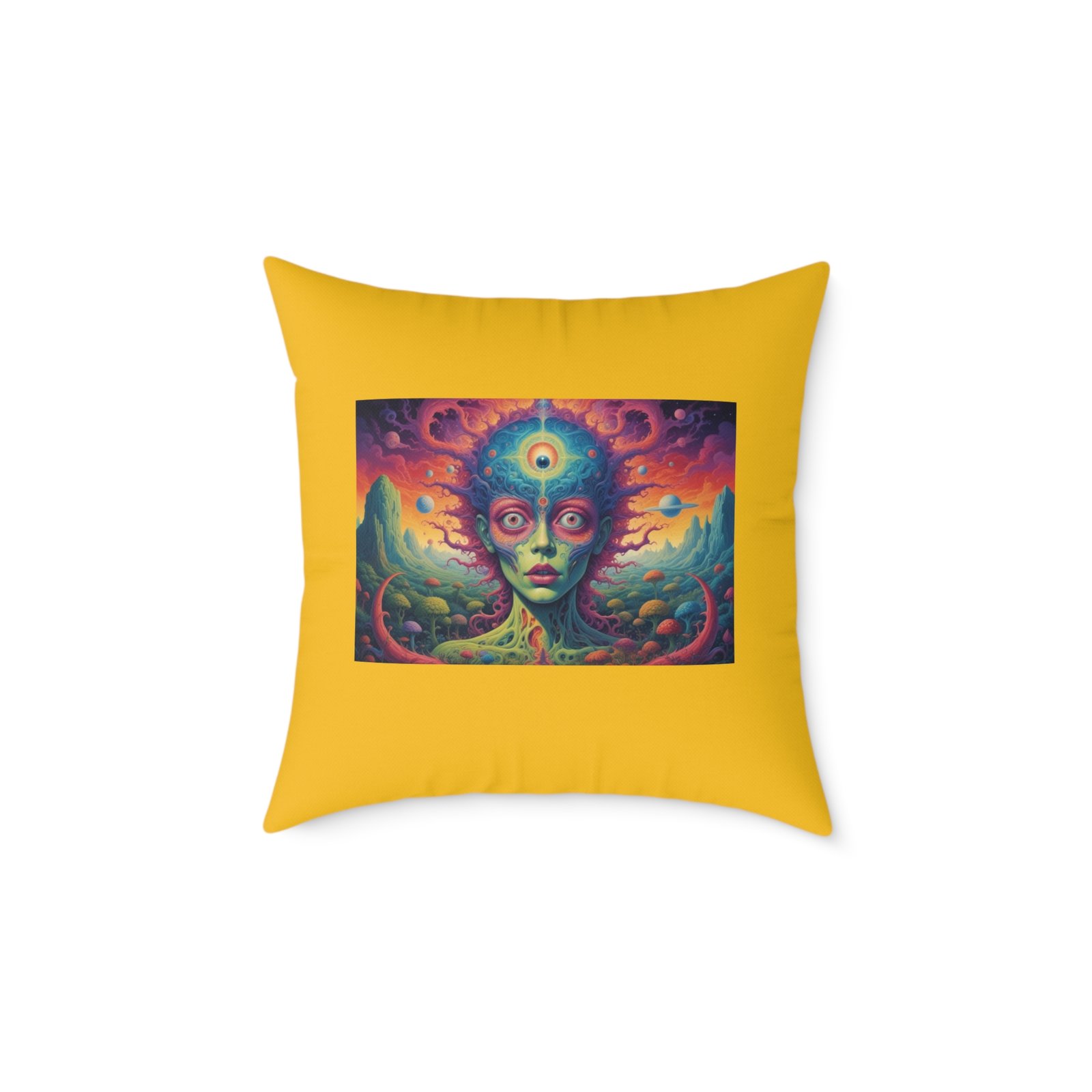 Psychadelic Square Poly Canvas Pillow - Image 9
