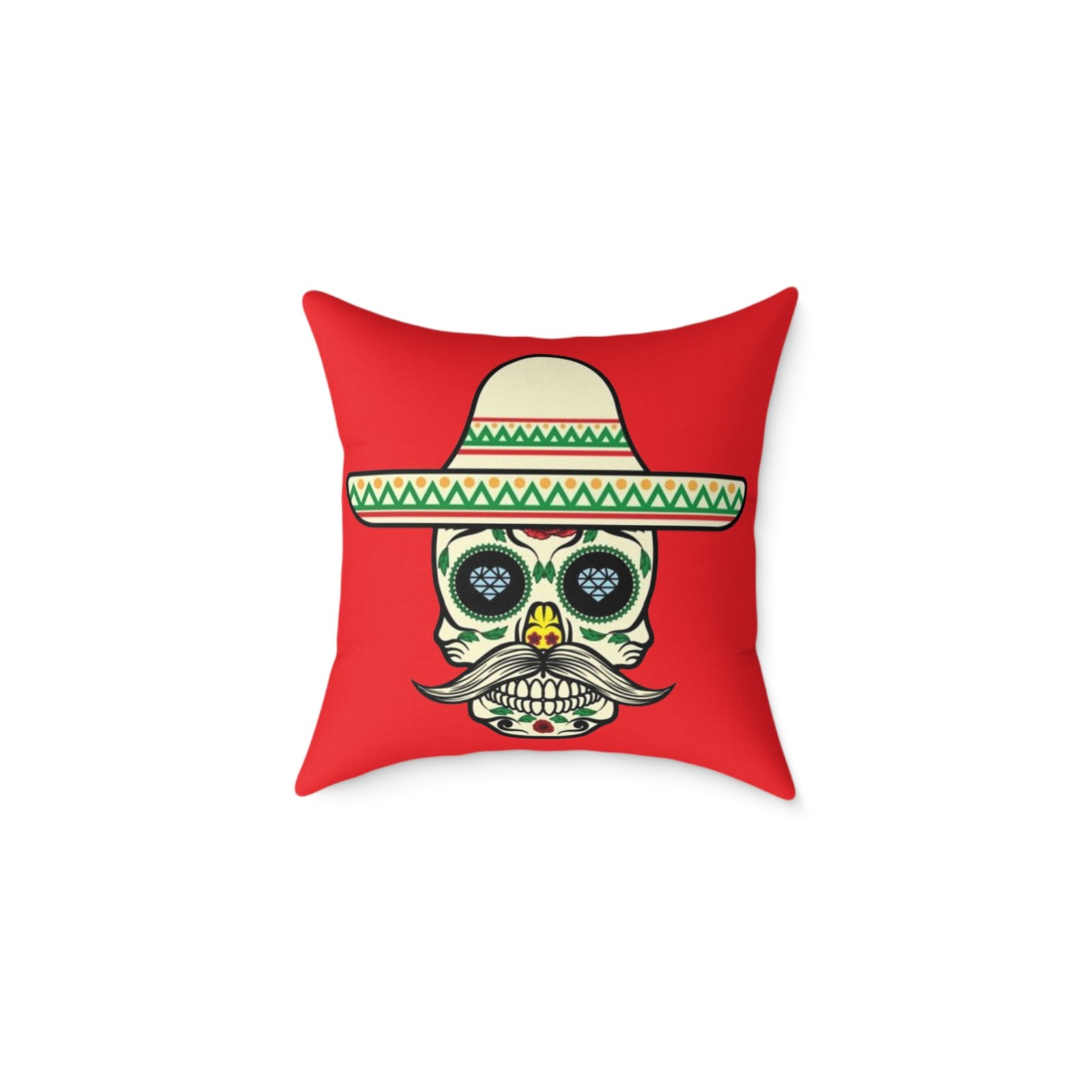 Mexican Tattoo Square Poly Canvas Pillow - Image 5