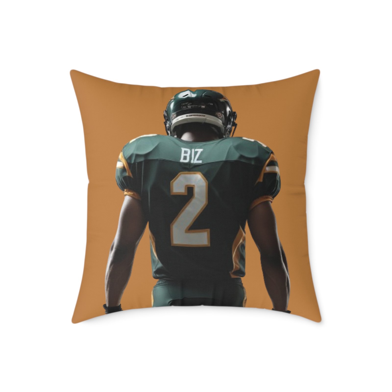 American Football Square Poly Canvas Pillow - Image 13