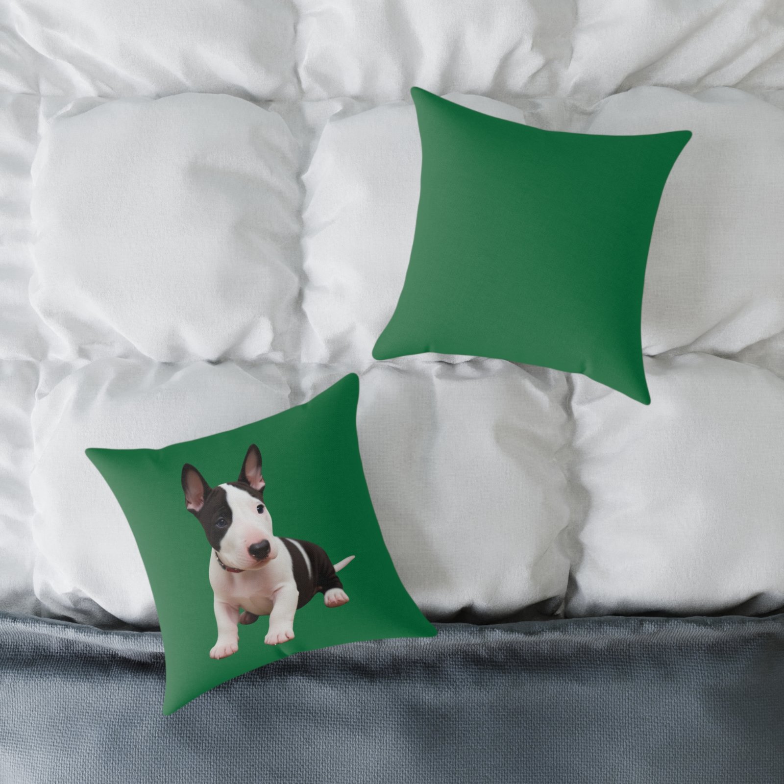 English Bull Terrier Square Poly Canvas Pillow - Image 4