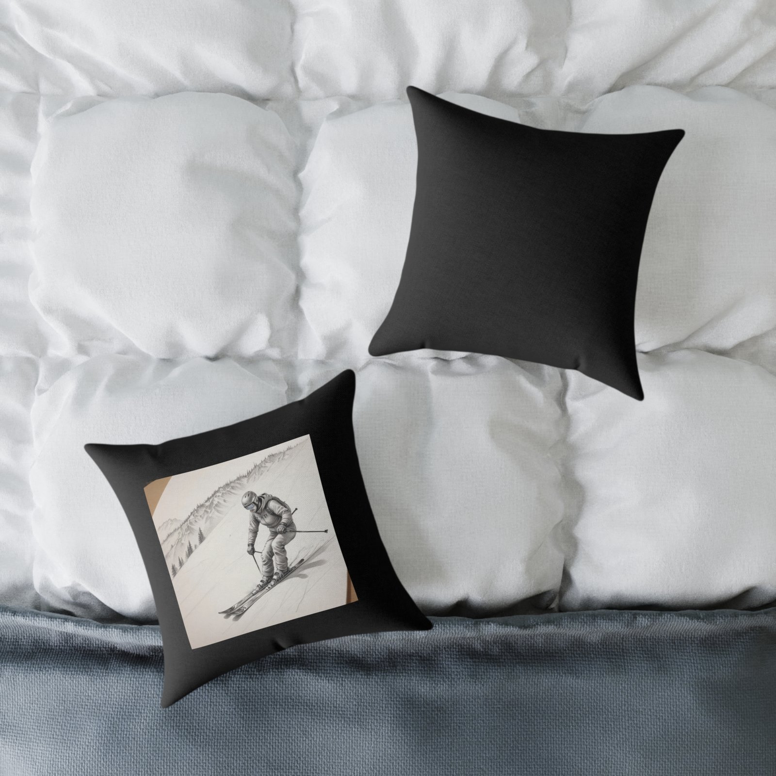 Golfing Square Poly Canvas Pillow - Image 4
