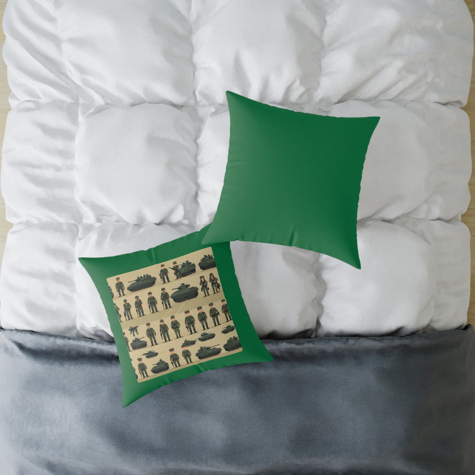 Army Square Poly Canvas Pillow - Image 12