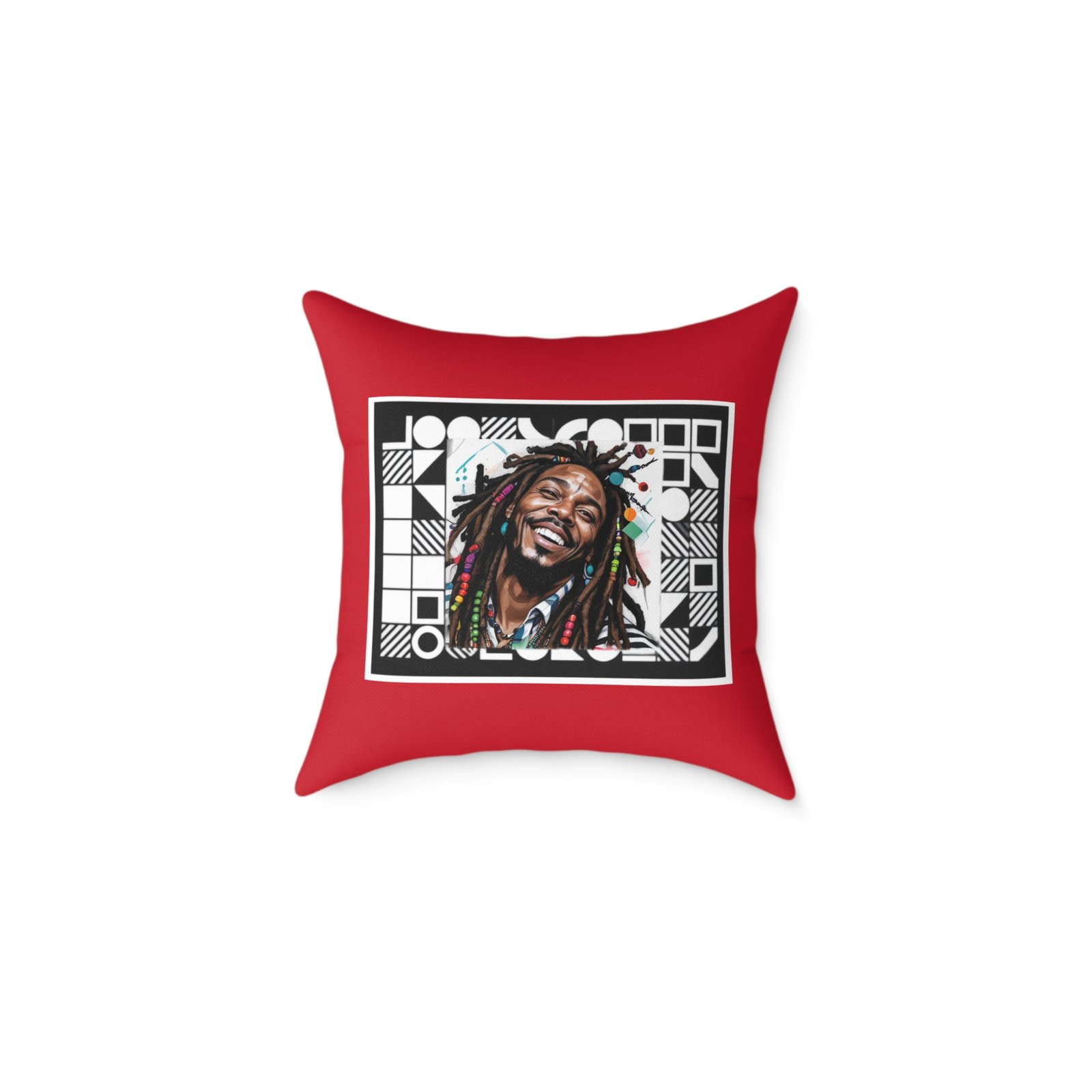Rastafarian Square Poly Canvas Pillow - Image 5